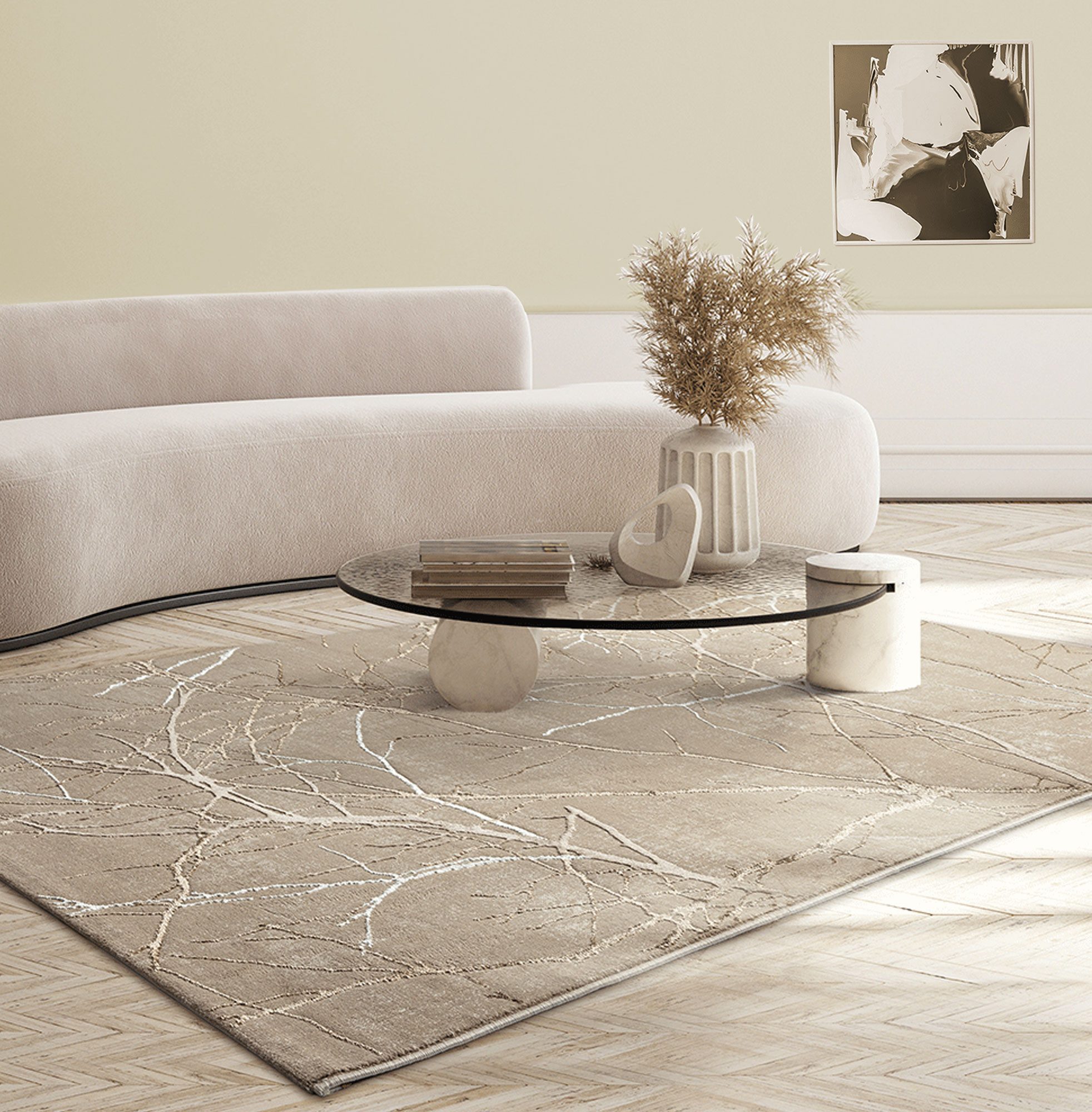 the carpet Teppich »Mila«, rechteckig, 8 mm Höhe, moderner Wohnzimmer Teppi günstig online kaufen