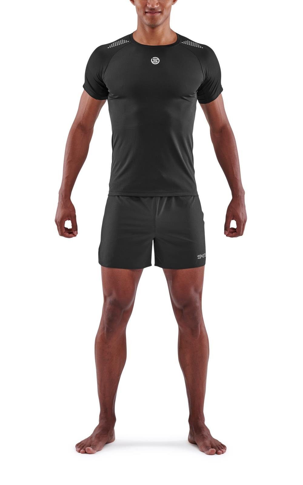 Skins T-Shirt 3-Series (100% Polyester, Mesh-Einsätze) schwarz Herren