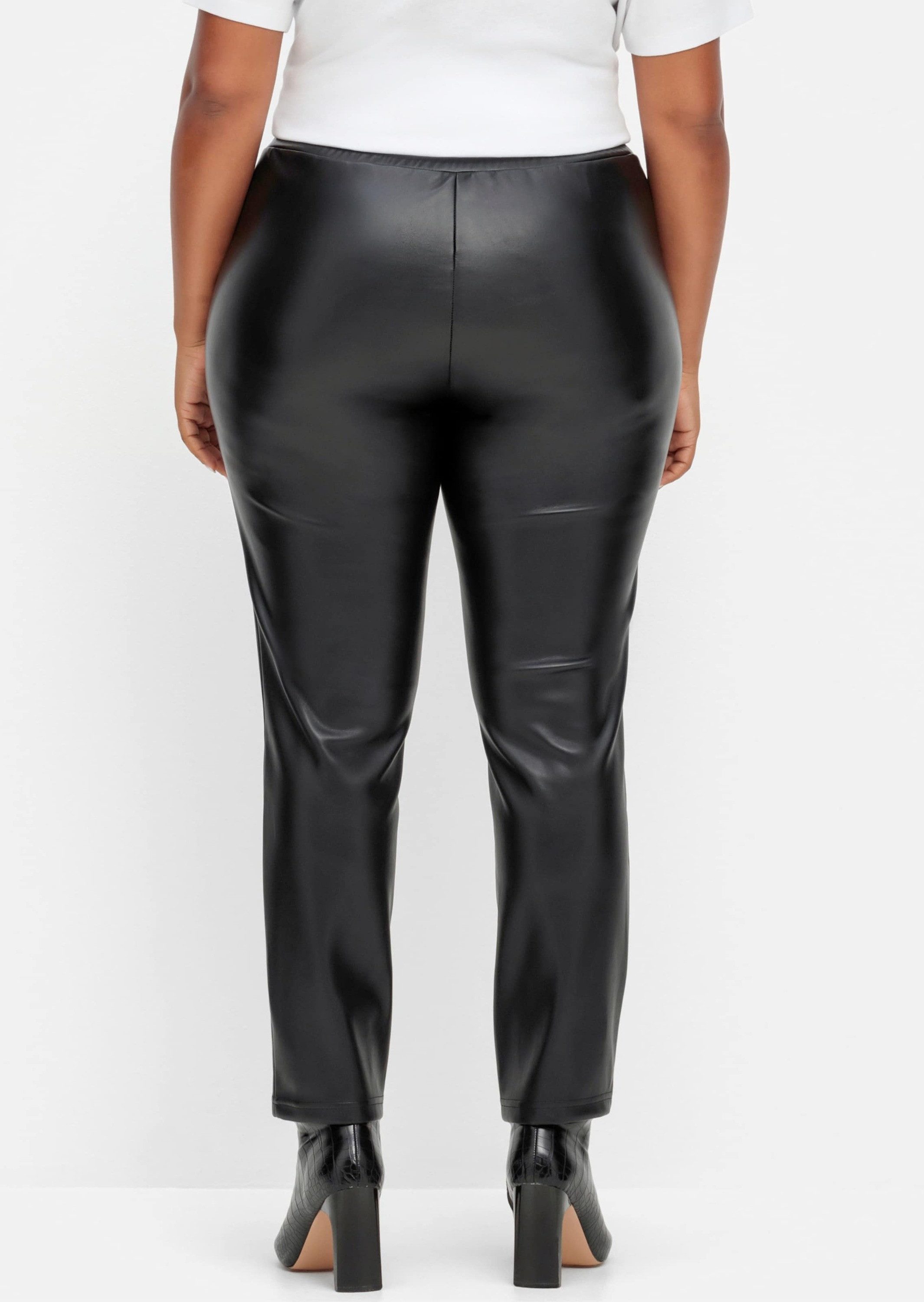Sheego Jerseyhose Leggings dezent schimmernd, innen leicht angeraut günstig online kaufen