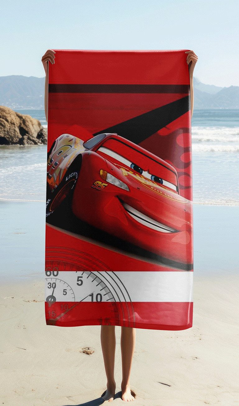 Jerry Fabrics Handtücher Disney Cars Duschtuch Strandtuch Badetuch 70 x 140 cm 100% Baumwolle, (1 Duschtuch, 1-St), Langlebig