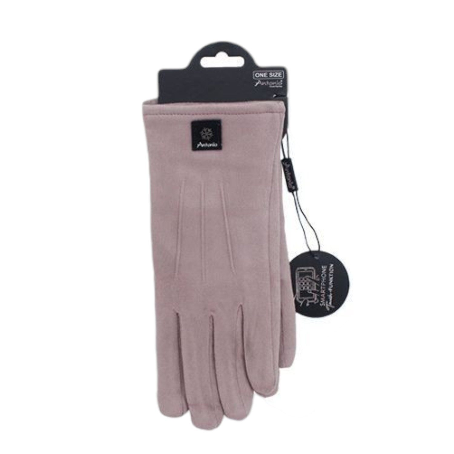 VewoTex Strickhandschuhe Fingerhandschuhe mit drei Streifen auf Handrücken » Touchfunktion (Kein Set, 2-St., 1 Paar Handschuhe) Gefütterte Winter Damen Handschuhe » Winterhandschuhe mit Teddyfutter