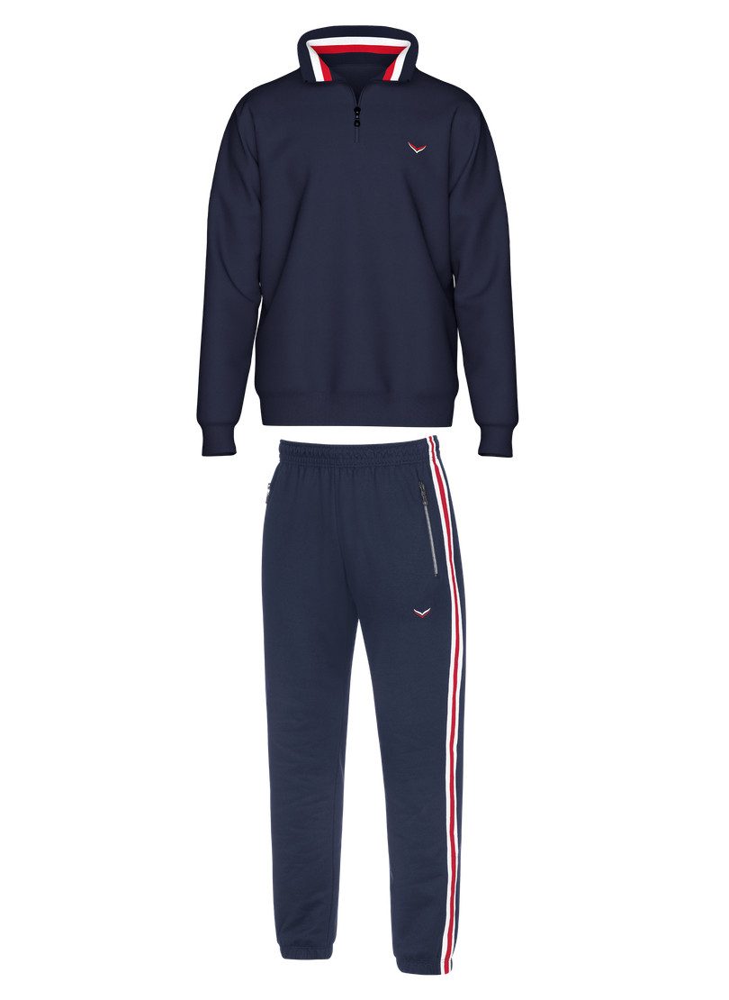 Trigema Freizeitanzug TRIGEMA Freizeitanzug mit Ringelkragen und Kontraststreifen (1-tlg)