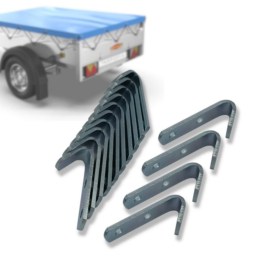 Tarpofix® Schutzplane Anhänger Planenhaken aus verzinktem Stahl (20-St),  Befestigungshaken für Anhängerplanen - Netzhaken für Anhängernetze 