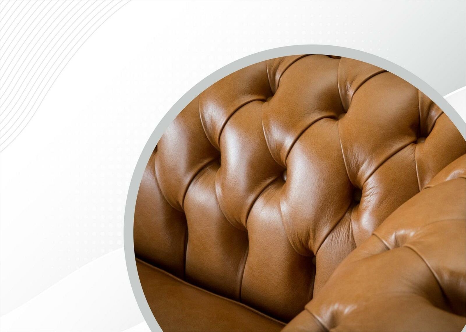 Chesterfield-Sofa, Nussbraun Sofas Leder JVmoebel Chesterfield Couch Braune Neu Design Sofa Sitzer 2 Couchen