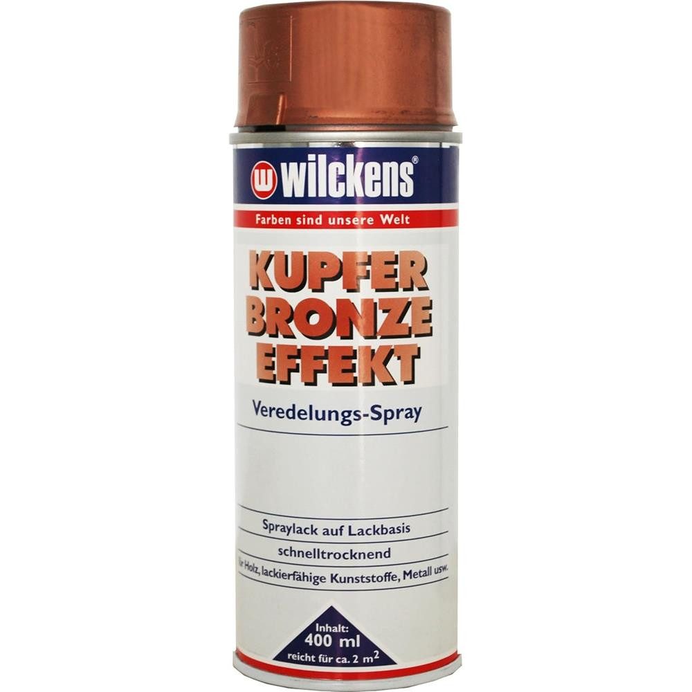 Wilckens Farben Sprühlack Kupfer Bronze Effekt Veredelungsspray hochglänzend 400ml Spraylack, Hochglänzender Kupferbronze-Effekt