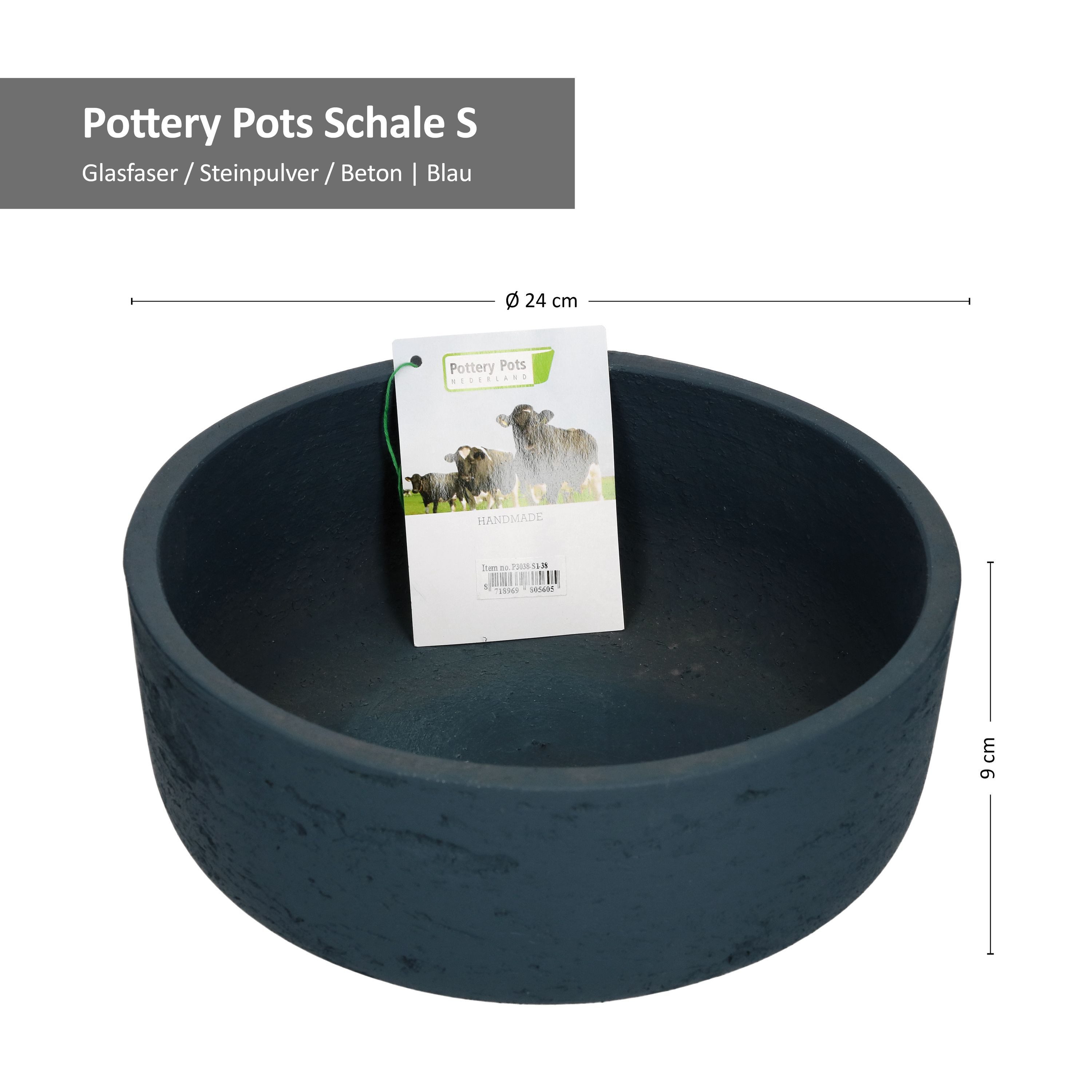MamboCat Dekoschale Ethan Pflanzschale Größe: S Blau Ø 24 cm – Bild 5 von 5