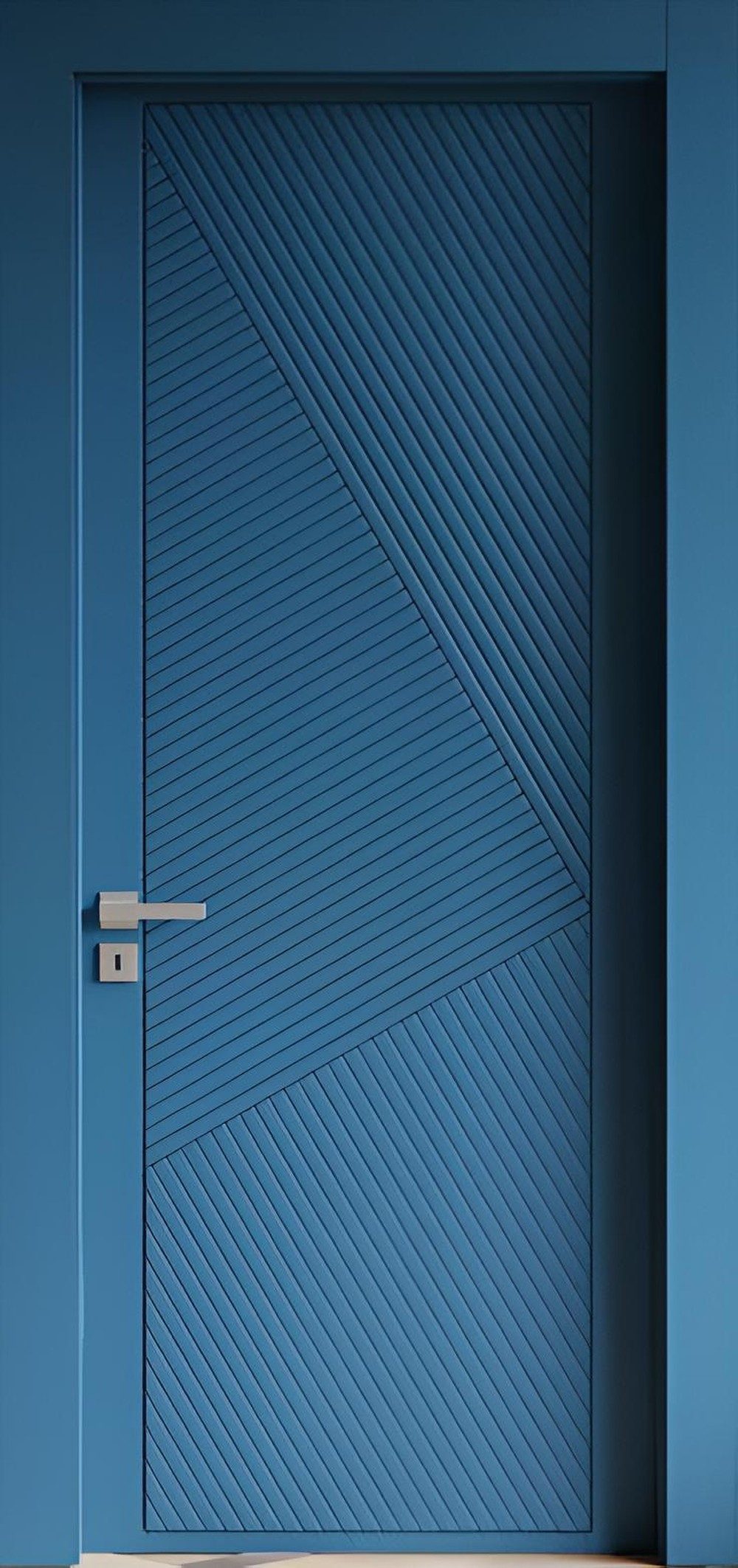 Xlmoebel Zimmertür Exklusive Blaue Innentür mit Designer PVC-Laminierung, Made in Europa