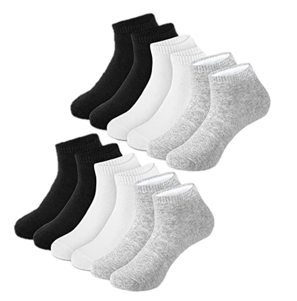 Damen SNEAKER 12 Paar Sport Socken leichte Sommer Strümpfe Kurzsocken Füßlinge 