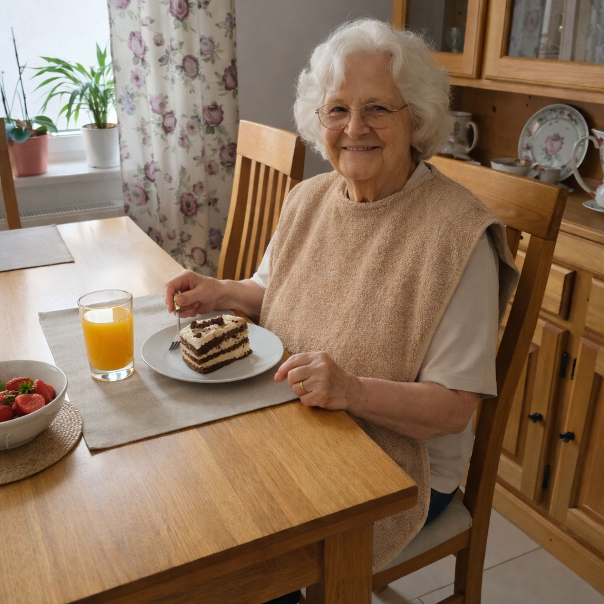 Seniori Lätzchen für Erwachsene 2er Set 50x100 Essschutz Baumwolle, (2 Stück), Beige und Grau