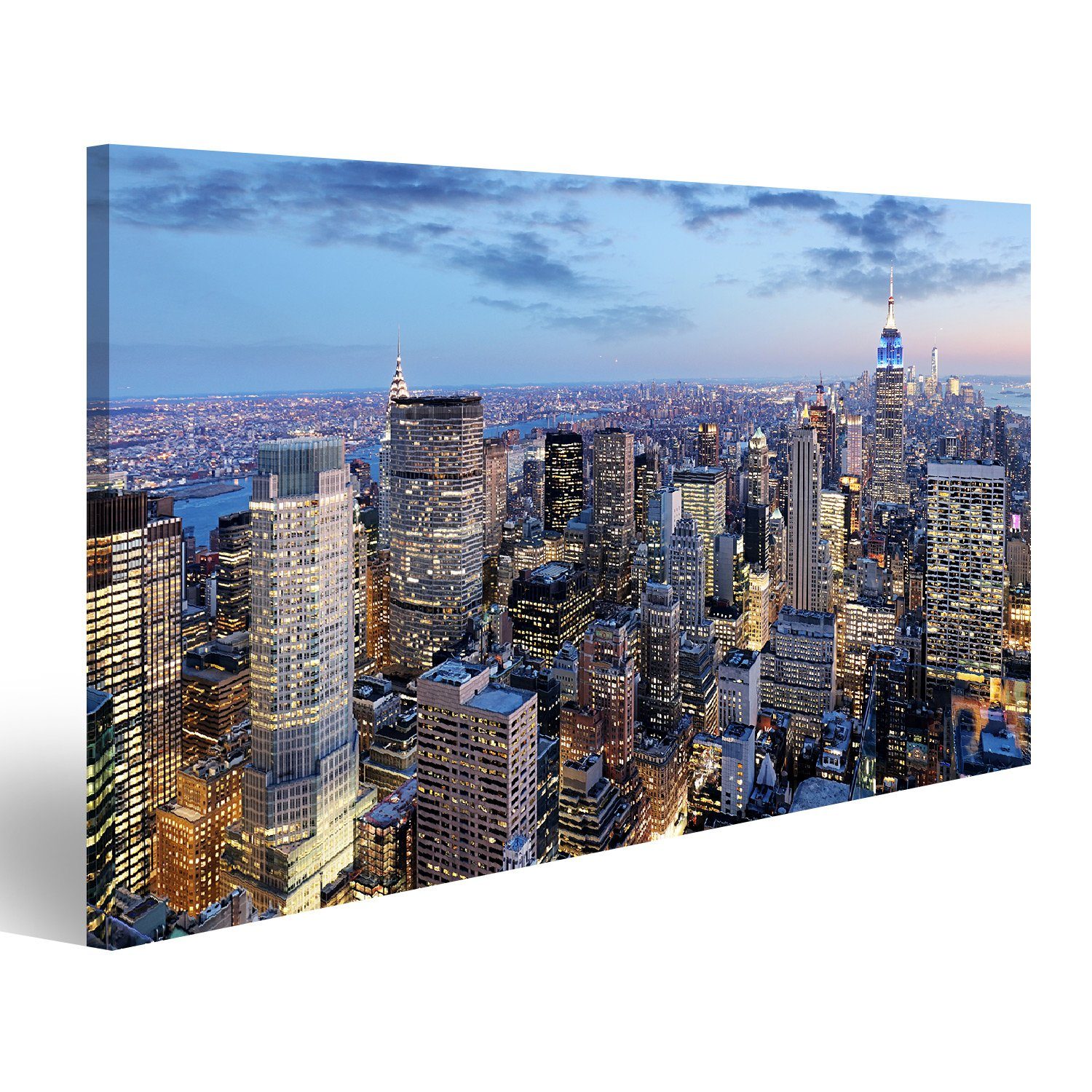 islandburner Leinwandbild Bild auf Leinwand New York City In Der Nacht Manhattan Usa Wandbild L