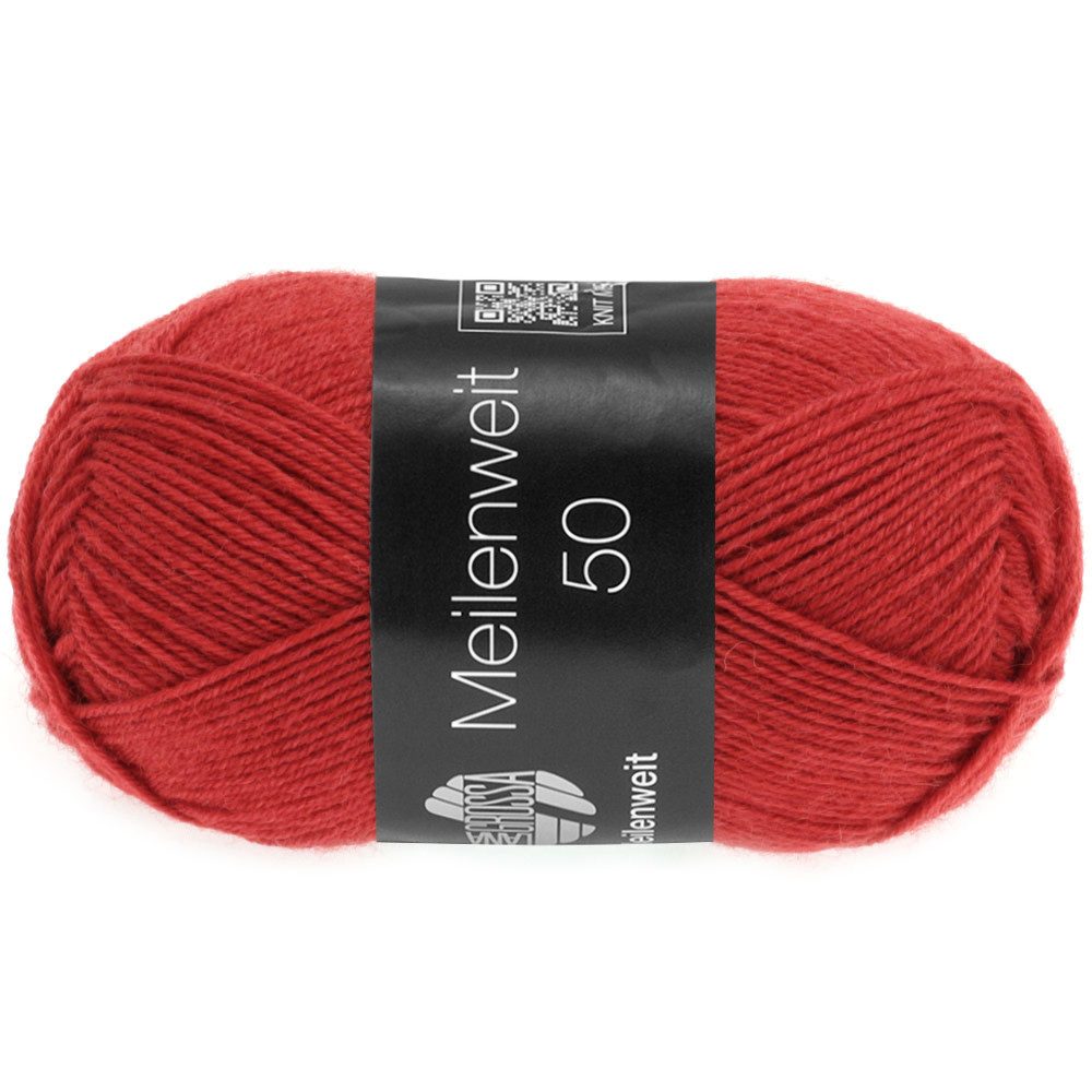 LANA GROSSA MEILENWEIT 50 g UNI 4-fach Sockenwolle Häkelwolle, 210 m (Klassisches 4-fach Sockengarn für Lieblingsprojekte, 210 m Lauflänge für feine und kreative Strickideen), 50 g