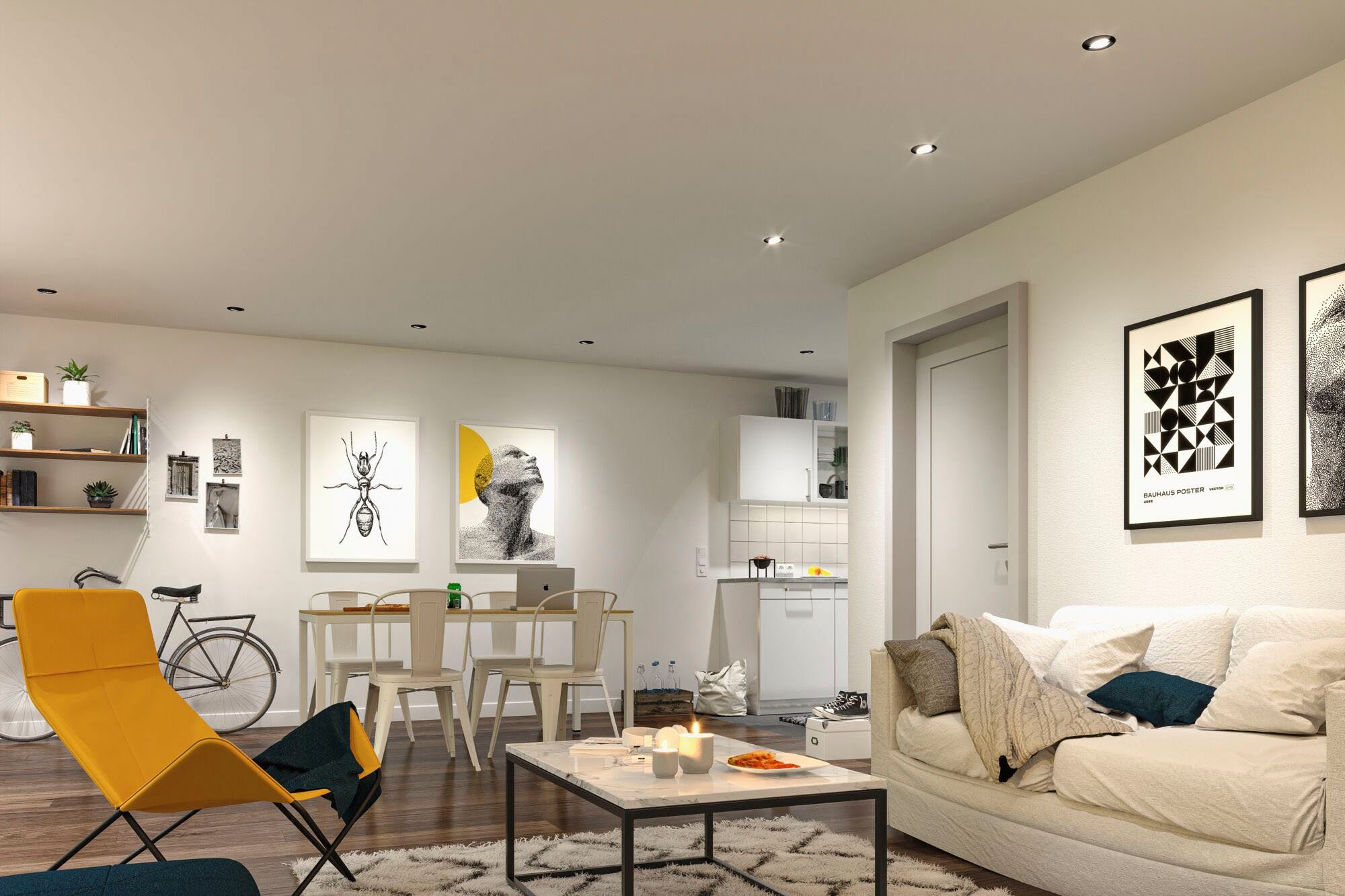 Paulmann LED Einbauleuchte Base 3x430lm 230V, günstig online kaufen