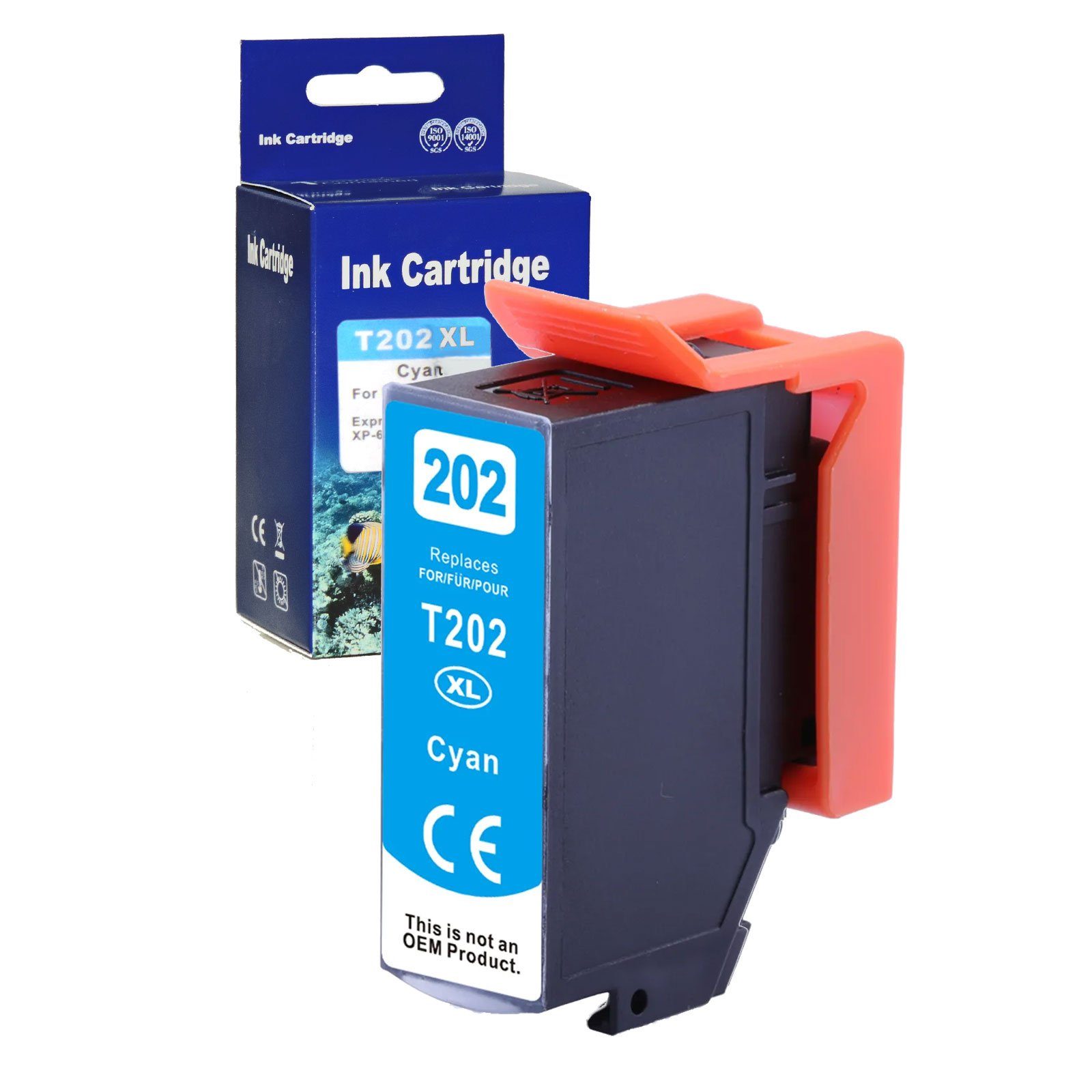 Kompatibel Epson Kiwi, T02H2, 202XL, C13T02H24010 Cyan Tintenpatrone (XP-6105)