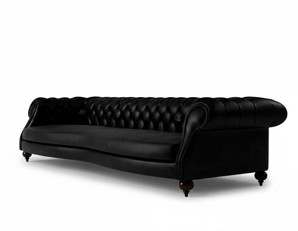 Xlmoebel Chesterfield-Sofa Design Chesterfield Sofa XXL Leder Exklusives Big Sofa Sofort, 1 Teile, Hergestellt in Europa