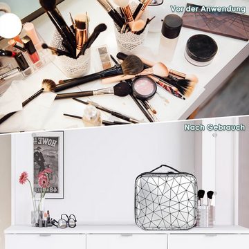 CALIYO Kosmetik-Koffer Makeup Organizer,Kosmetiktasche Portable Reise Make Up Tasche, 1-tlg., Tasche Schmink Aufbewahrung Kosmetische Box Wasserdicht Schminktasche
