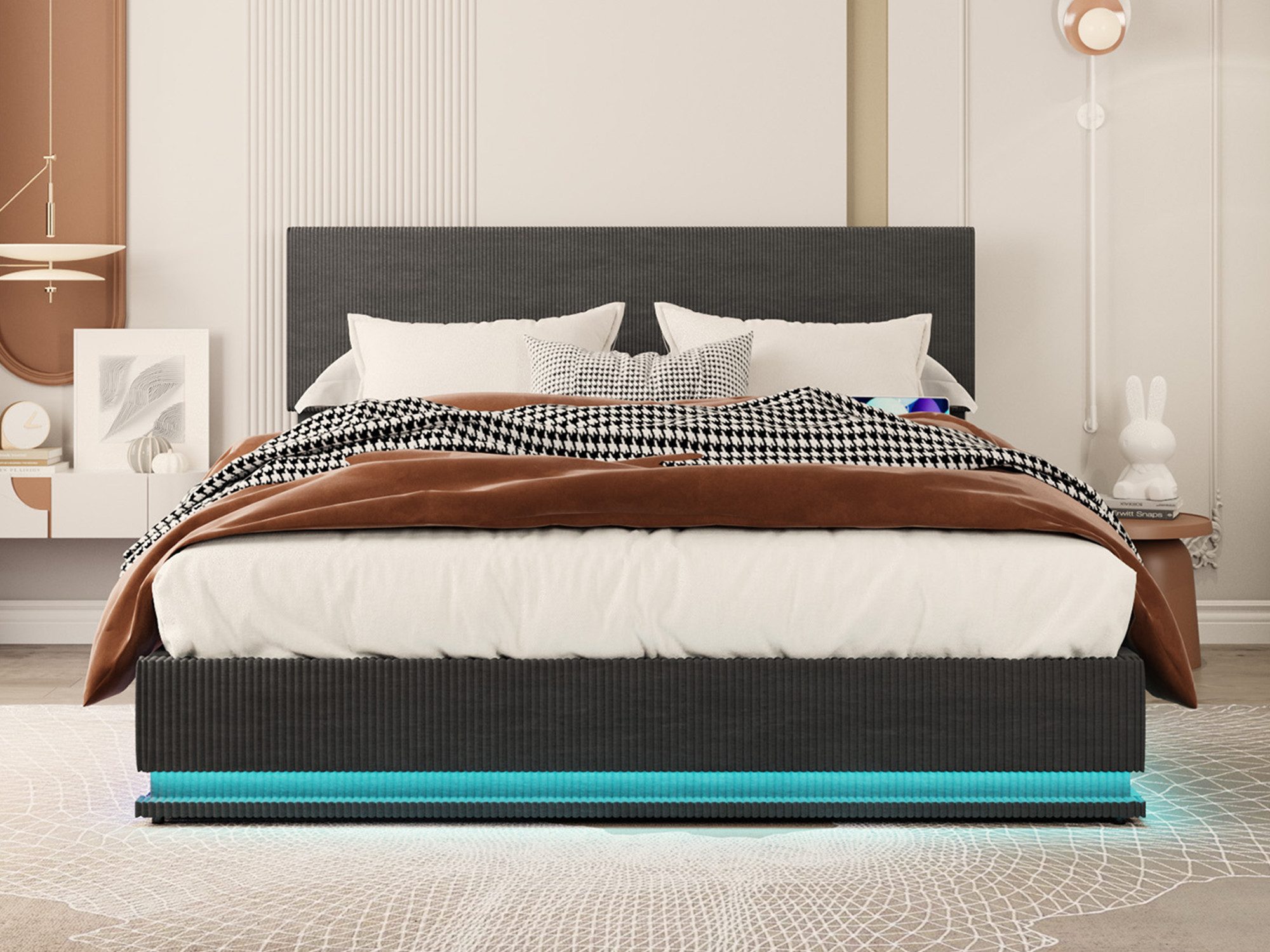 KLAM HOME Polsterbett Doppelbett Stauraumbett mit günstig online kaufen