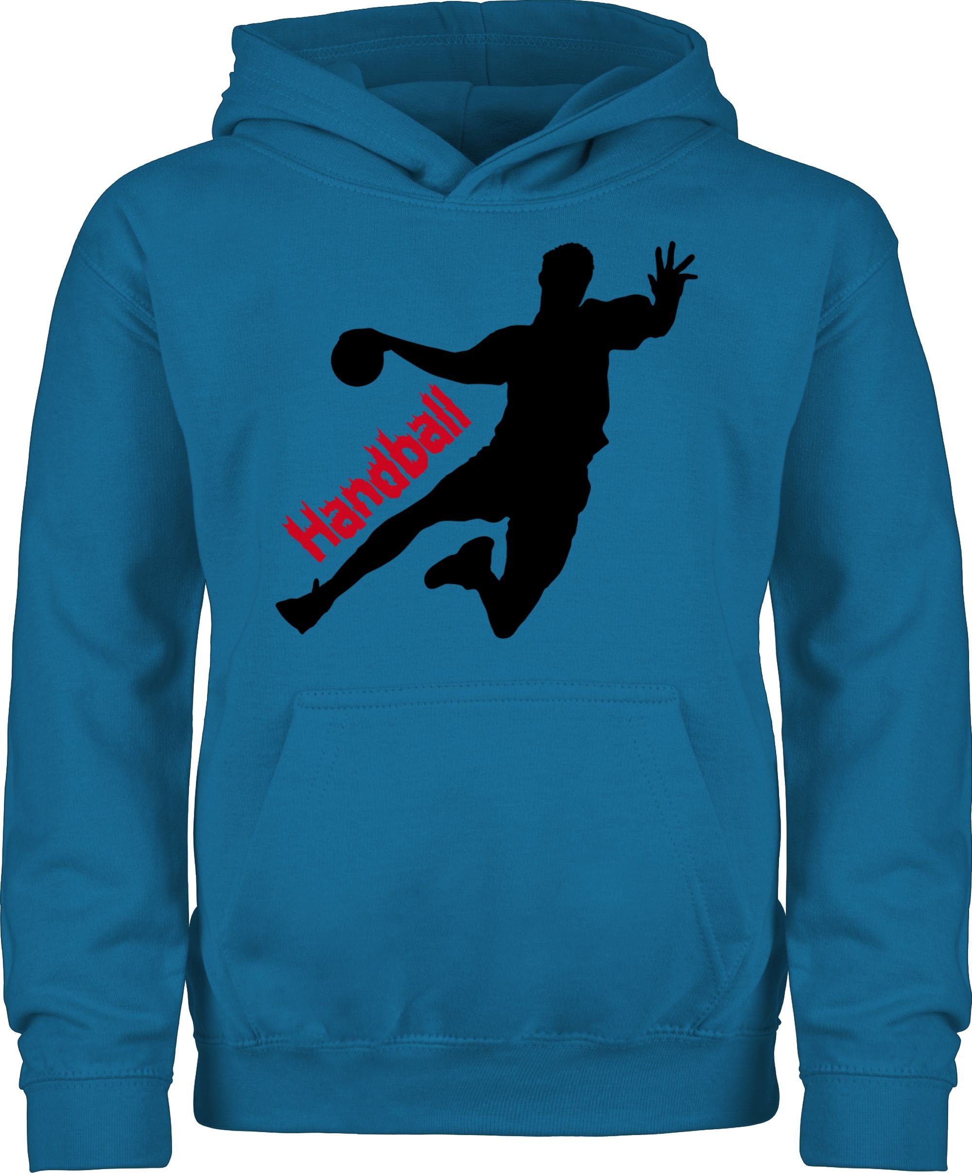 Shirtracer Hoodie »Handballer mit Schriftzug - Kinder Sport Kleidung -  Kinder Premium Kapuzenpullover« pullover handball jungen - geschenk  handballer - hoodie mit motiv
