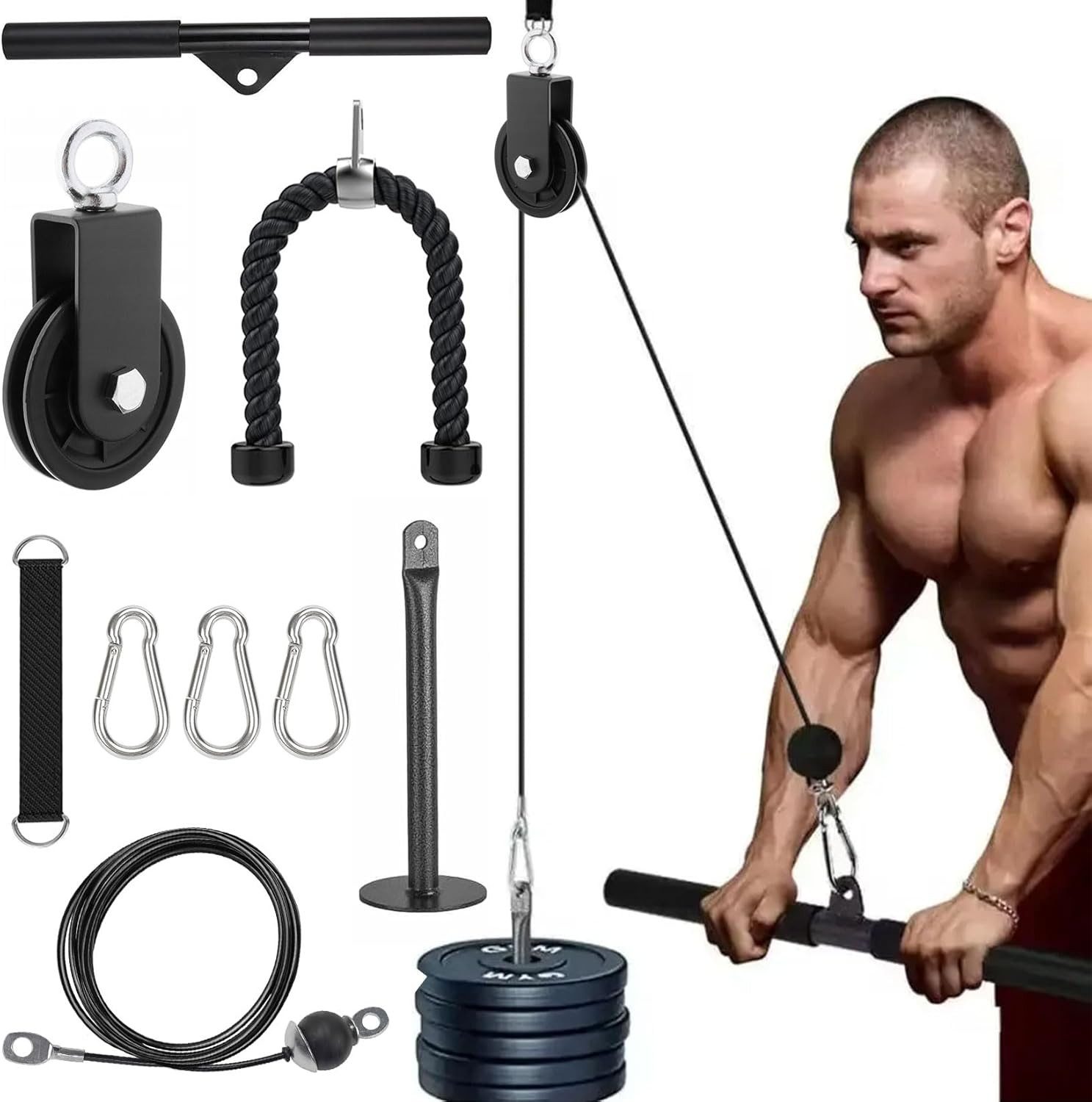 Kraftstation Seilzug Fitness Kabelzug Fitnessgerät Trizeps Latzug Trainingsgerät
