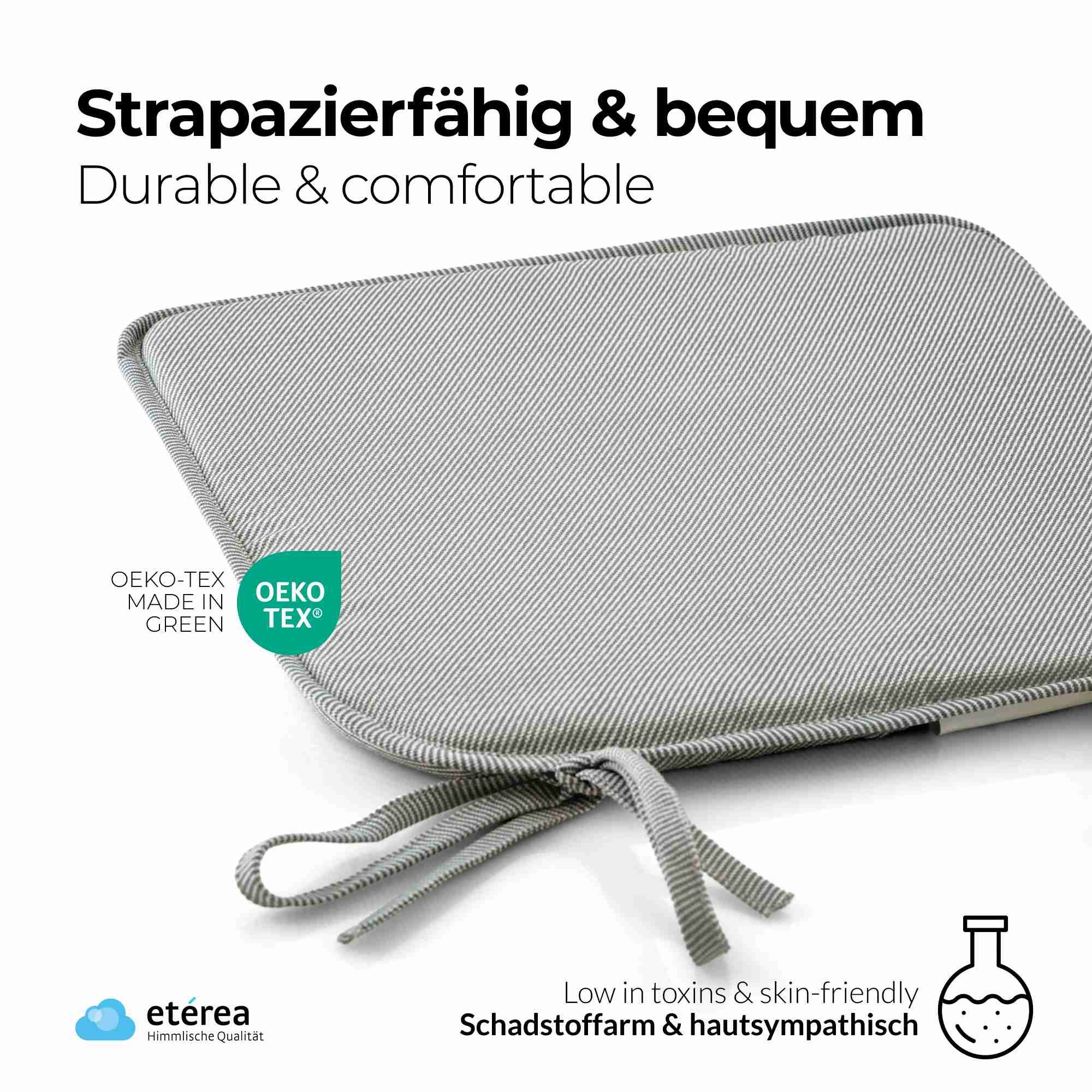 etérea Himmlische Qualität Sitzkissen etérea Streifen Sitzkissen Stuhlkissen Indoor &