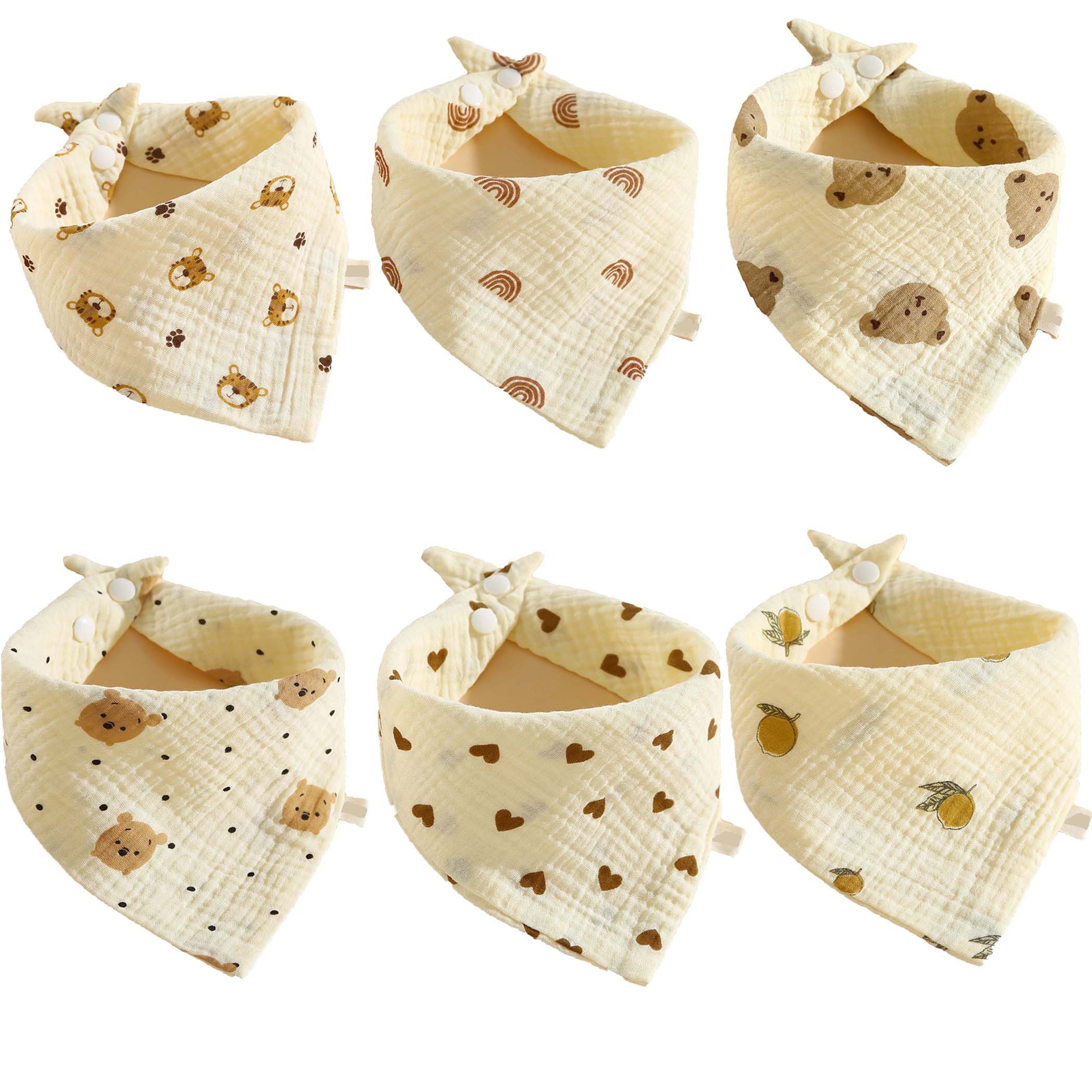 Coonoor Lätzchen Baby Muslin, Dreieckstuch Baby 1 Stück, Halstuch Bab