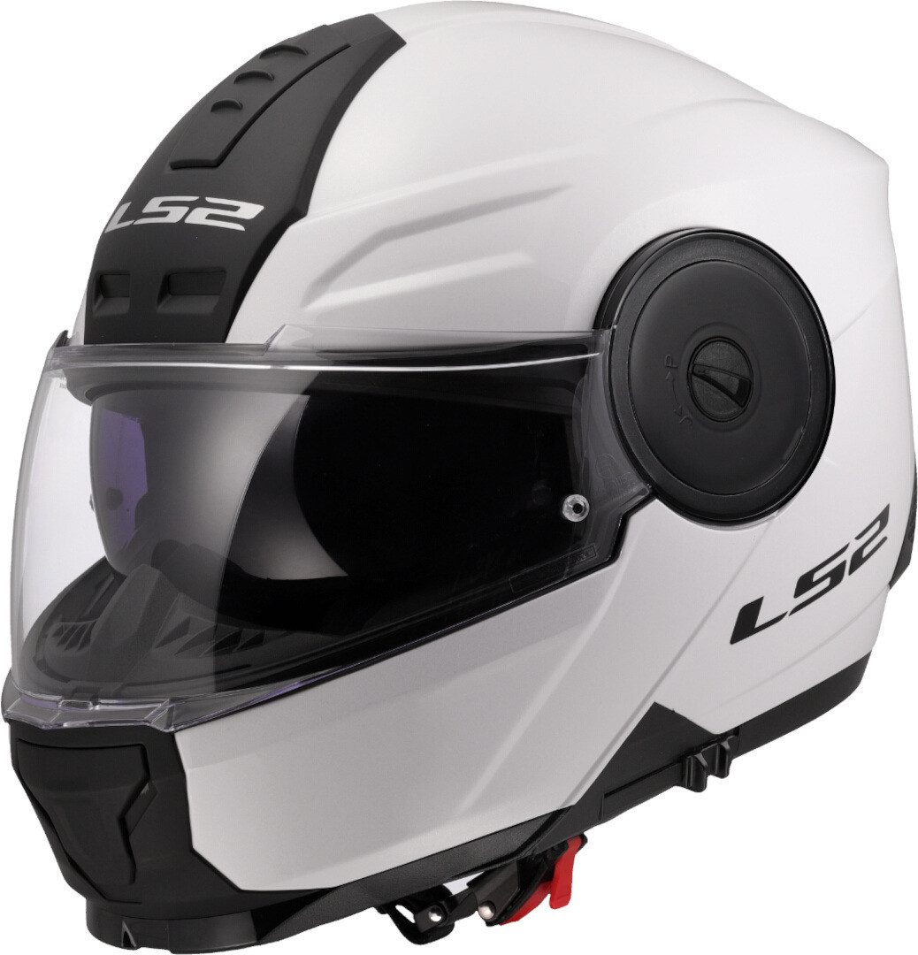 LS2 Motorradhelm FF902 Scope II Klapphelm, vorbereitet für Kommunikationssystem,Notfallsystem-Polsterung (EQ