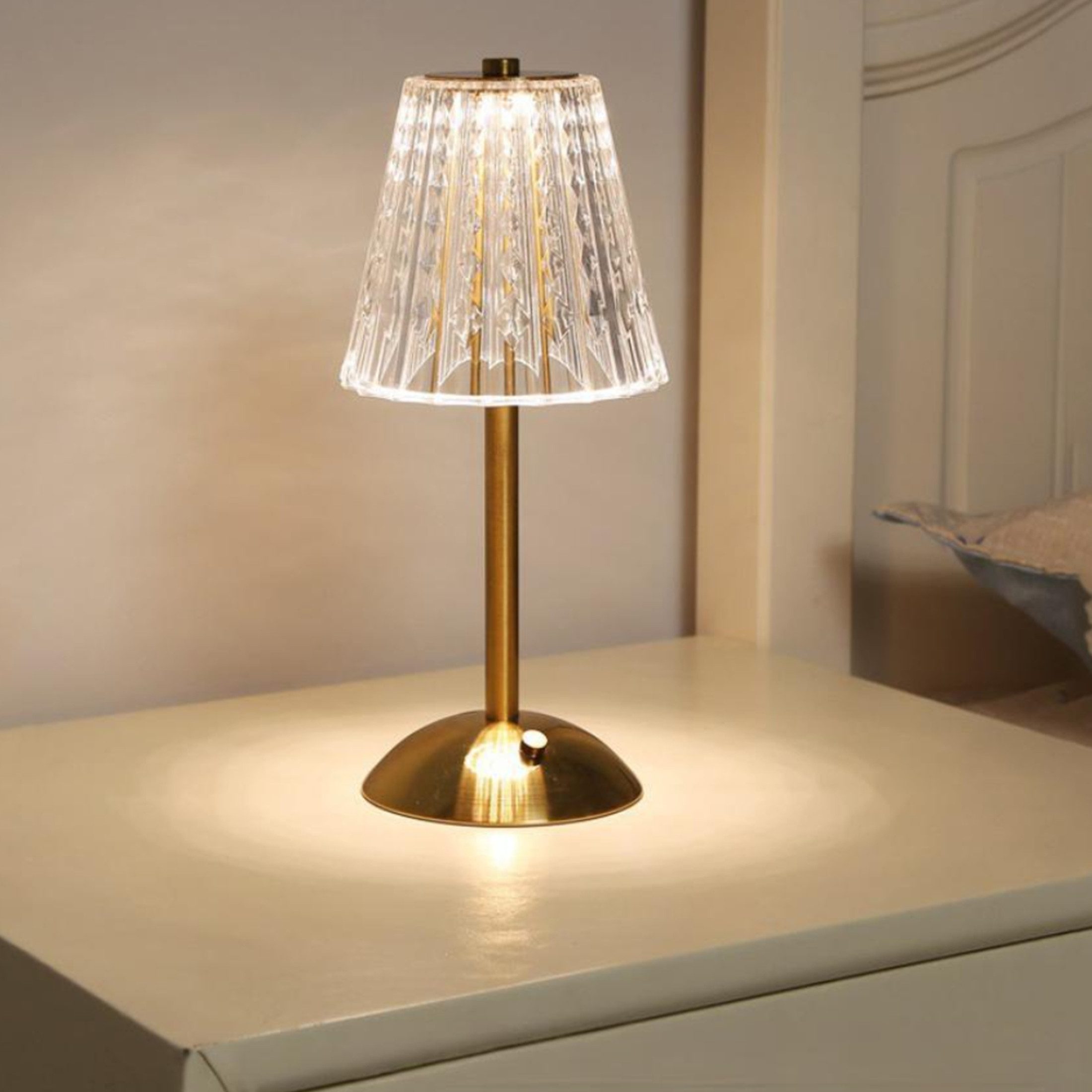YINDN LED Tischleuchte AKKU Tischlampe, Stufenlos günstig online kaufen