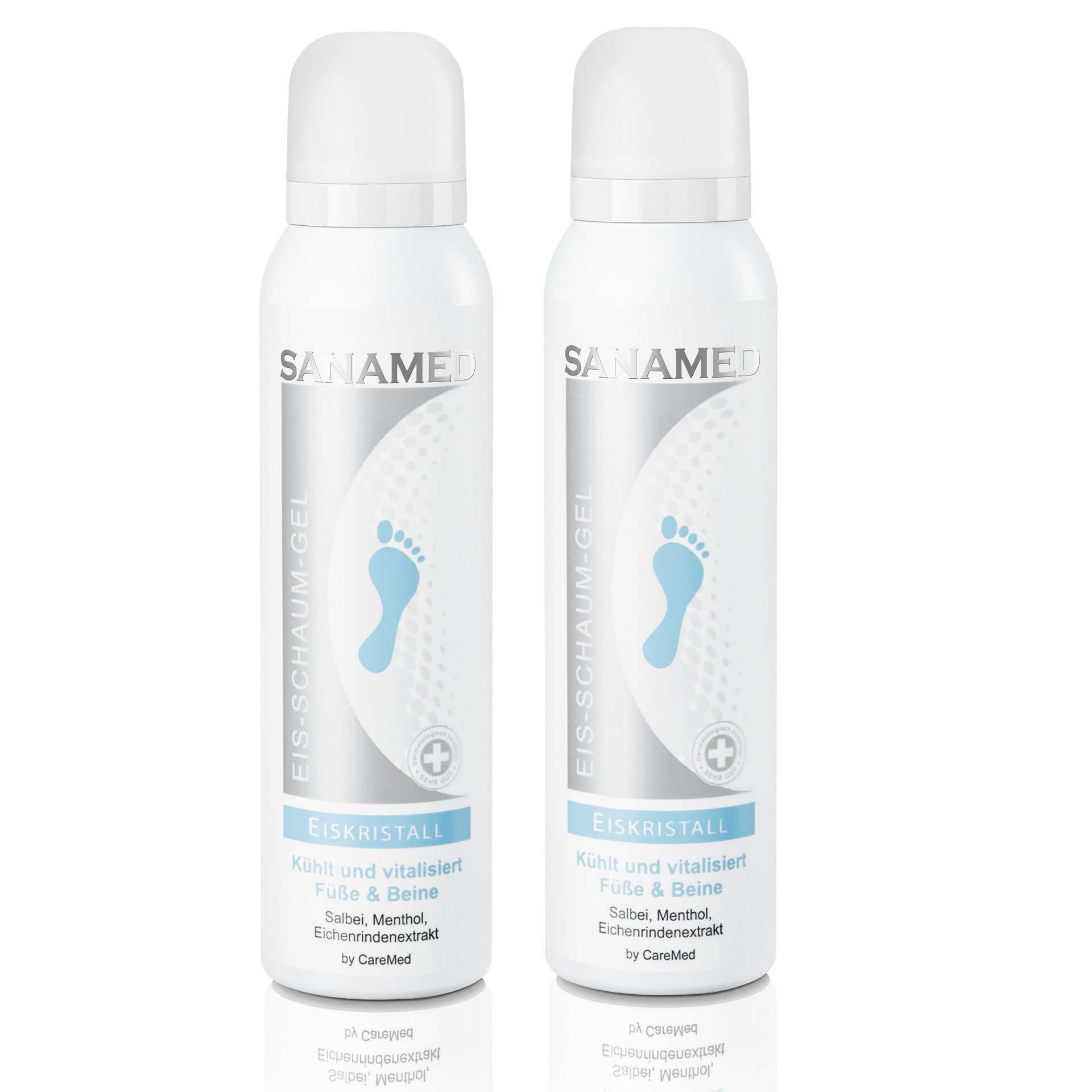 Sanamed Fußschaum Eiskristall kühlt und vitalisiert Füße & Beine