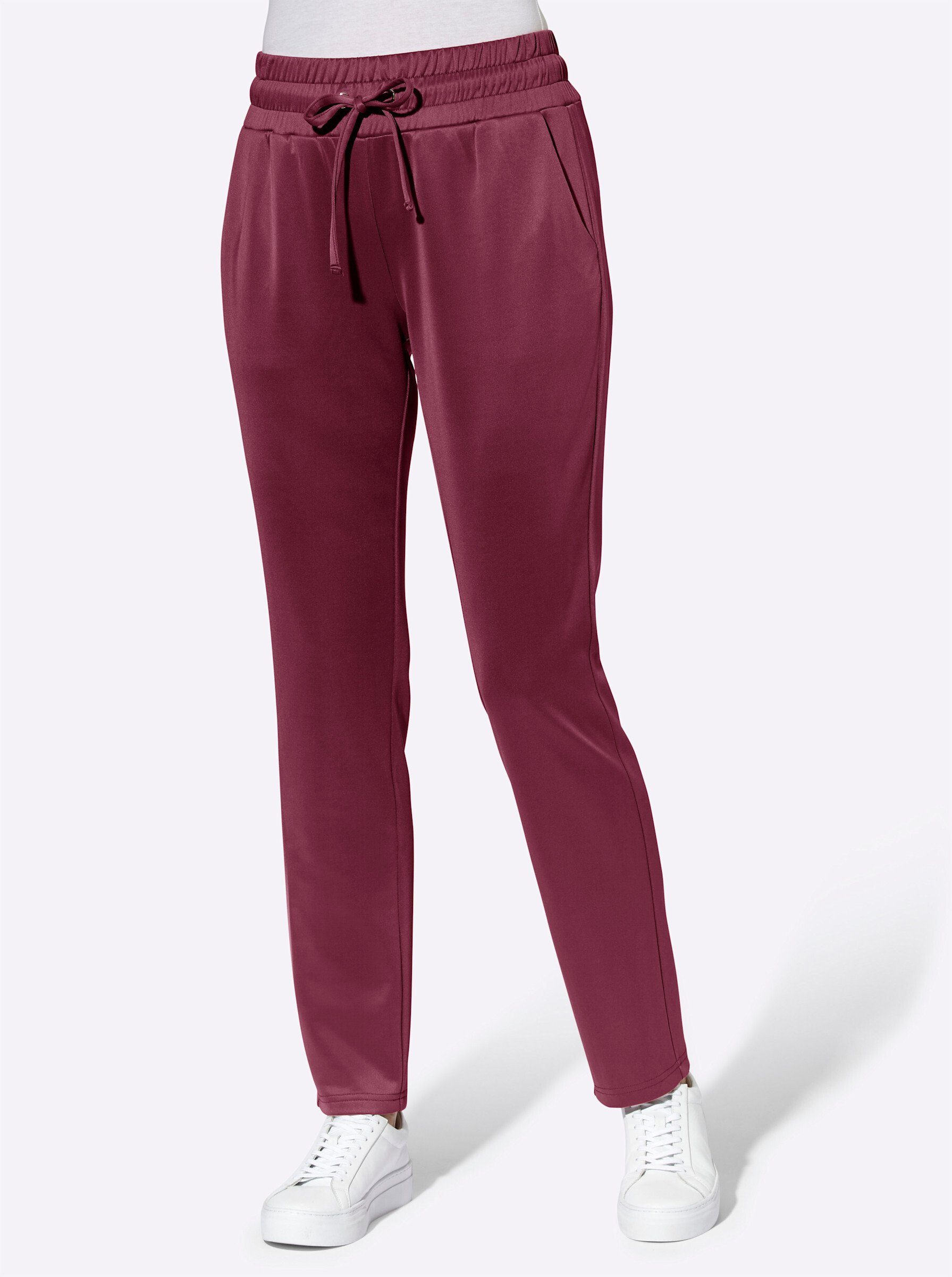 Sieh an! Jerseyhose Innenbeinlänge ca. 69 cm bordeaux