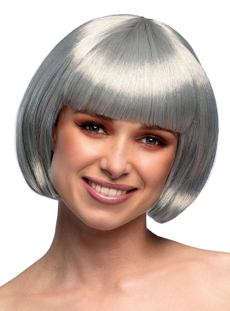 Boland Kostüm-Perücke Pagenschnitt silber-grau - Fasching Kostüm ...