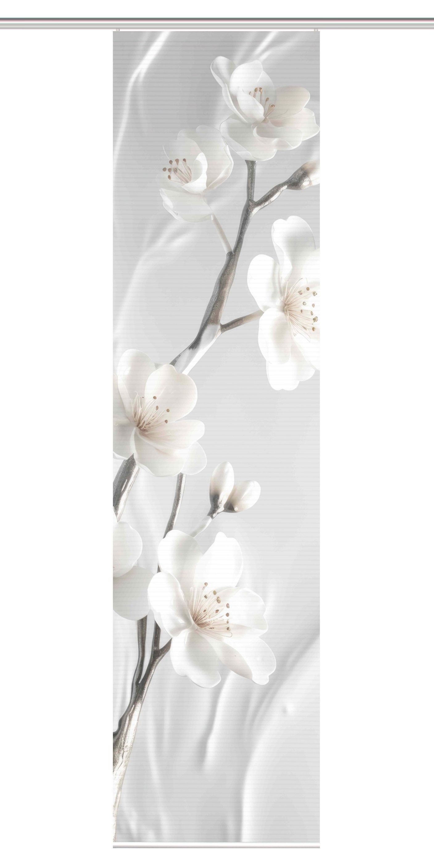 HOME in green Schiebegardine LAIRA Schiebegardine recyceltes Polyester, 245x60 cm, Blumendruck (1 St), Polyester (recycelt) Polyester