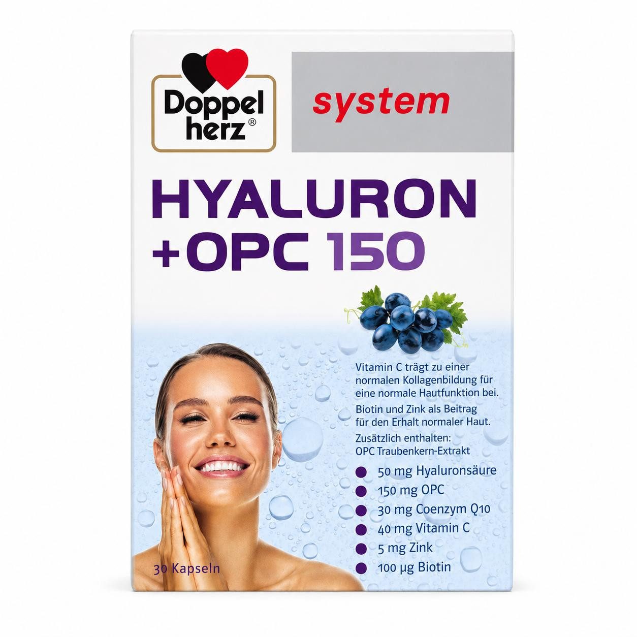 Doppelherz DOPPELHERZ Hyaluron+OPC system Kapseln 30 Stück Kapseln