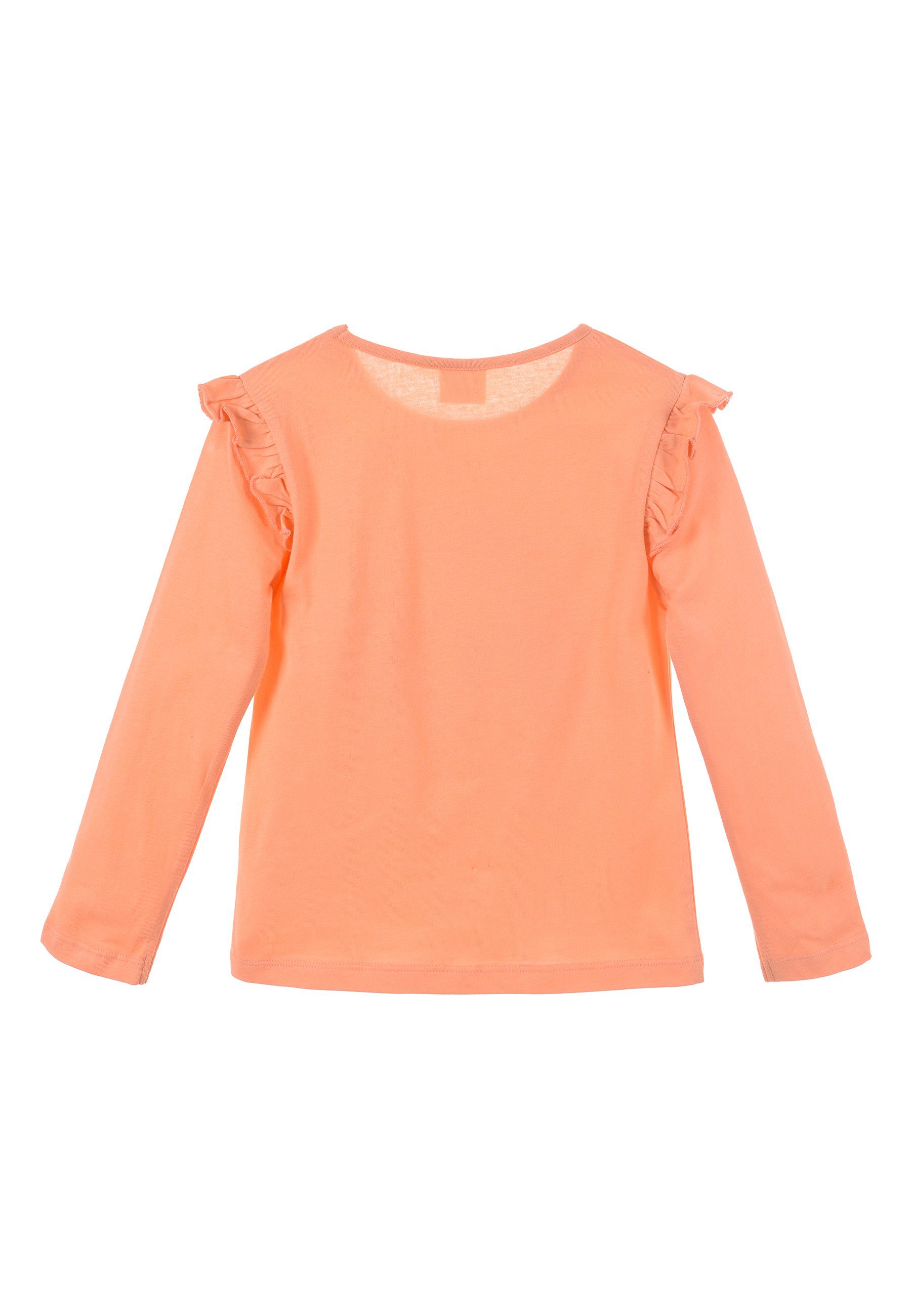 Mädchen Longsleeve Langarmshirt Pig Langarm-Shirt Peppa Orange