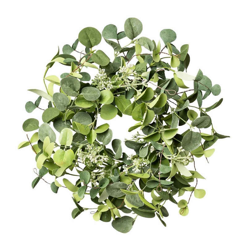 Kunstpflanze Blätterkranz CERNY, Grün, Ø 30 cm, Gasper