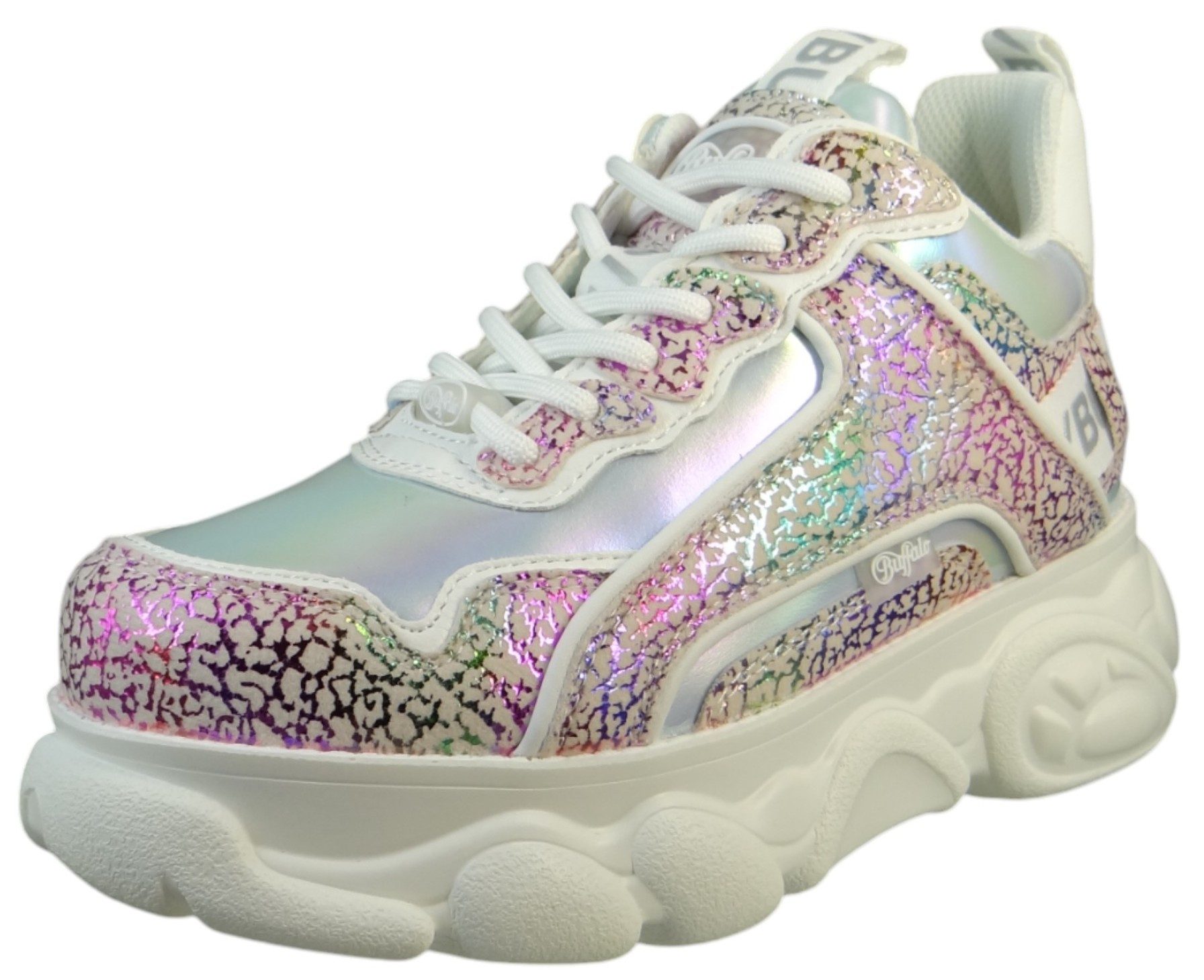 1636311 CLD CHAI Mid White Pink Sneaker
