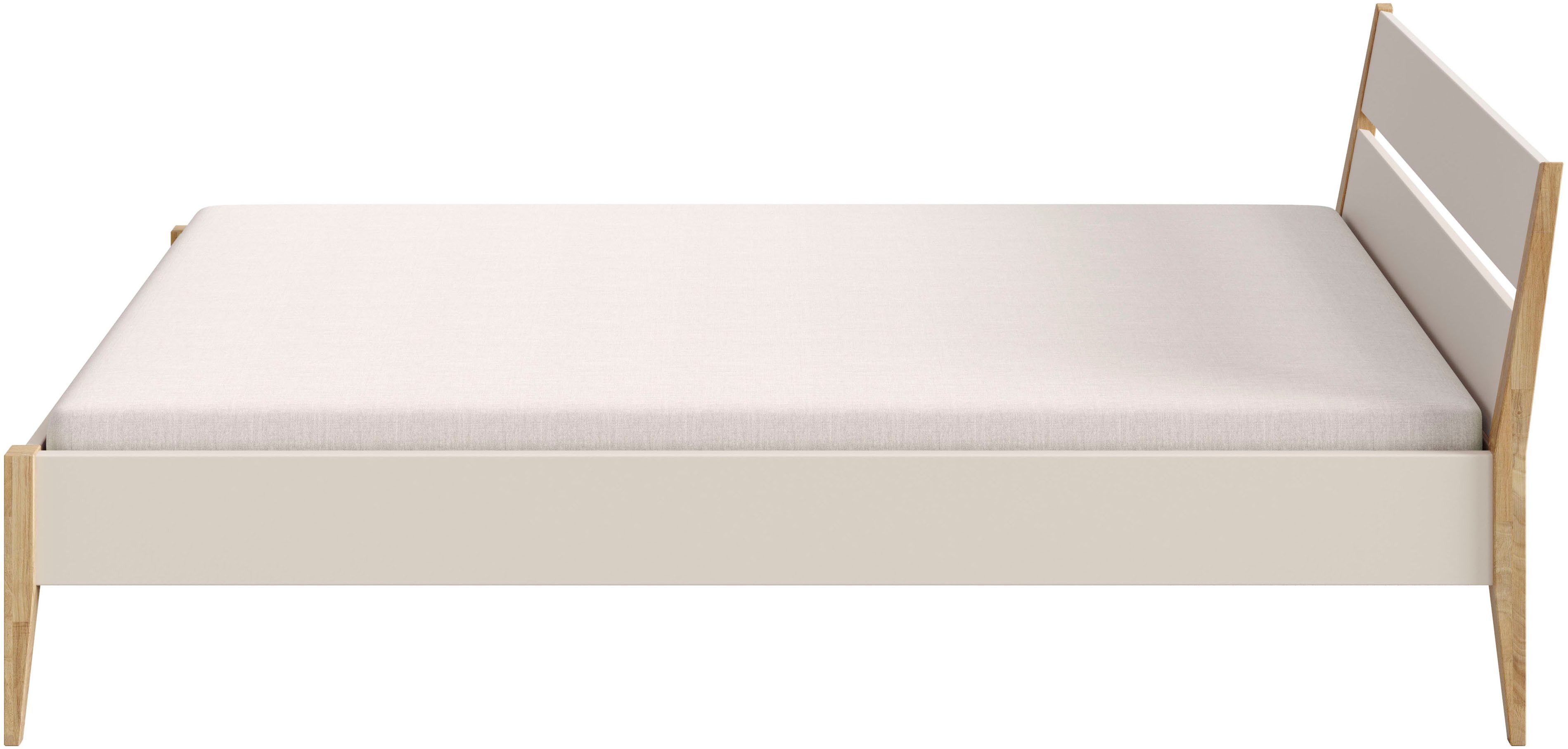PAIDI Kinderbett STIENE in verschiedenen Größen und Farben (90/120/140x200cm - Beige, Grau, Eiche massiv), Jugendbett mit Massivholz, pflegeleicht, langlebig, Jugendliege