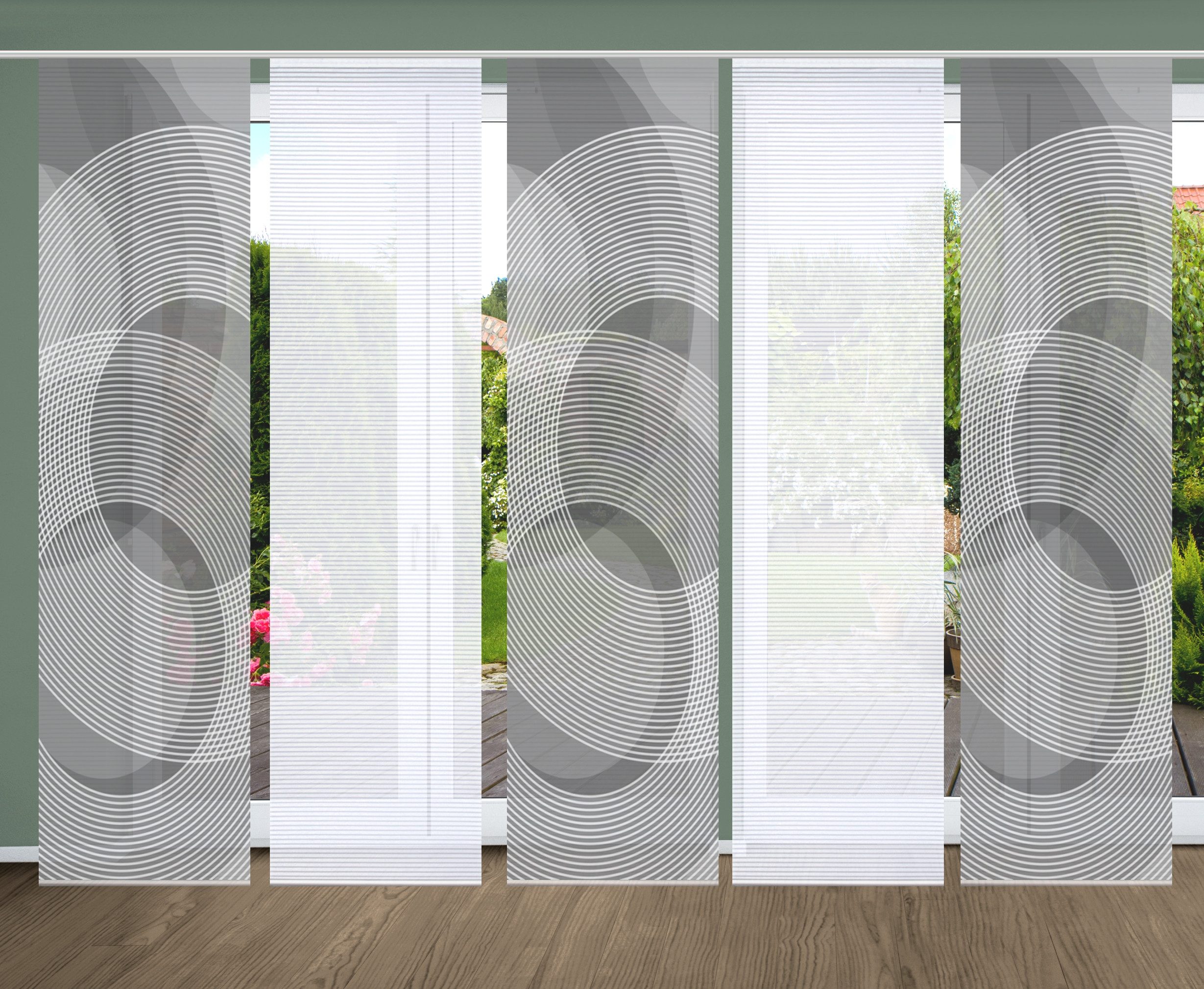 HOME in green Schiebegardine "AFONSO" Paneelwagen 5 Stk. tlg. SET DIGITALDR günstig online kaufen