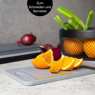 Moritz & Moritz Schneidebrett »Frühstücksbrettchen«, Kunststoff, (6er Set), 14x25cm
