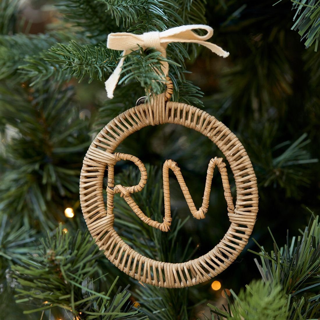 Rivièra Maison Christbaumschmuck Rustic Rattan RM Ornament, Weihnachtsbaumschmuck