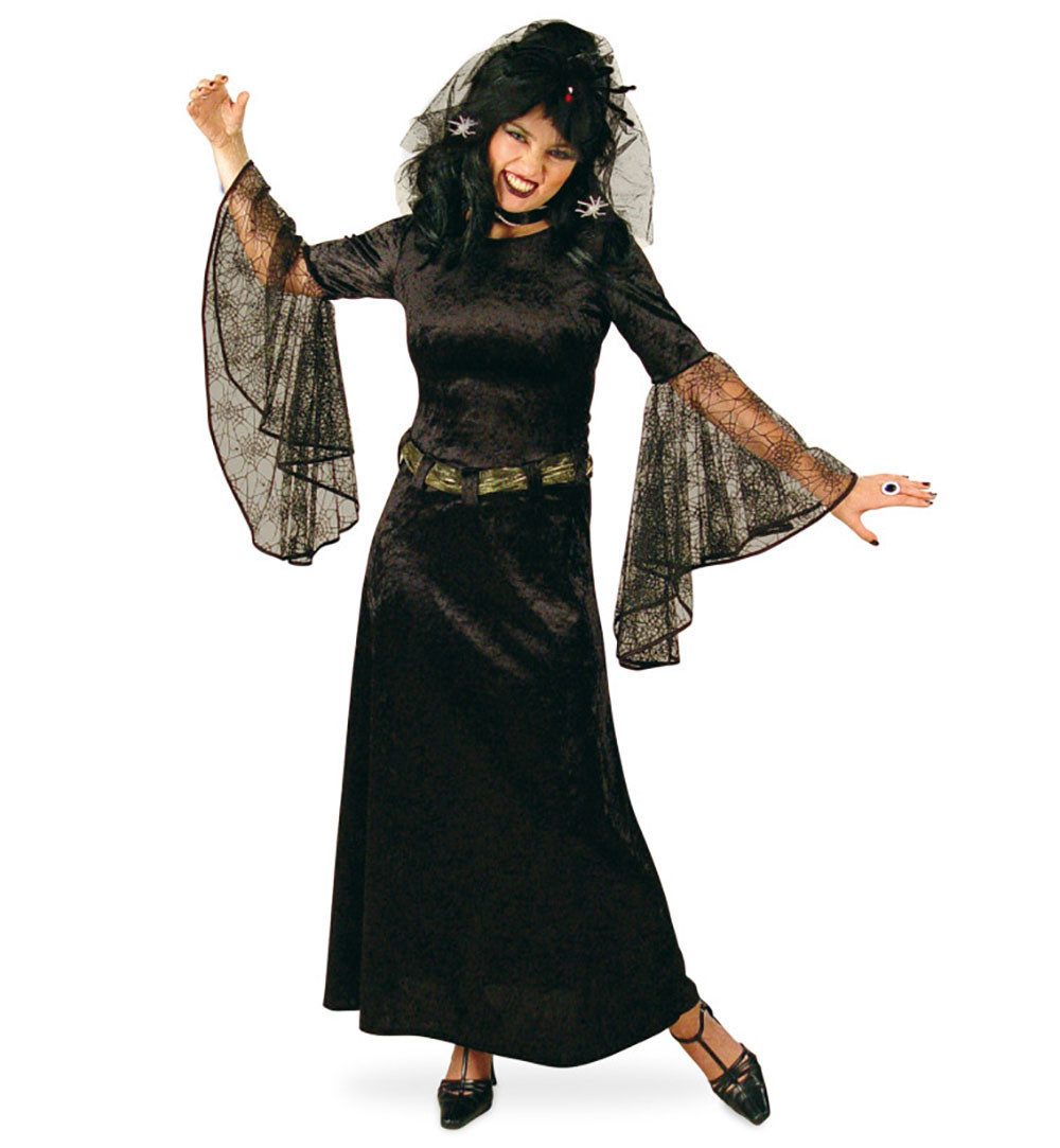 Fries Vampir-Kostüm Schwarze Witwe Hexen Vampirin Kostüm Kleid Halloween Ka günstig online kaufen