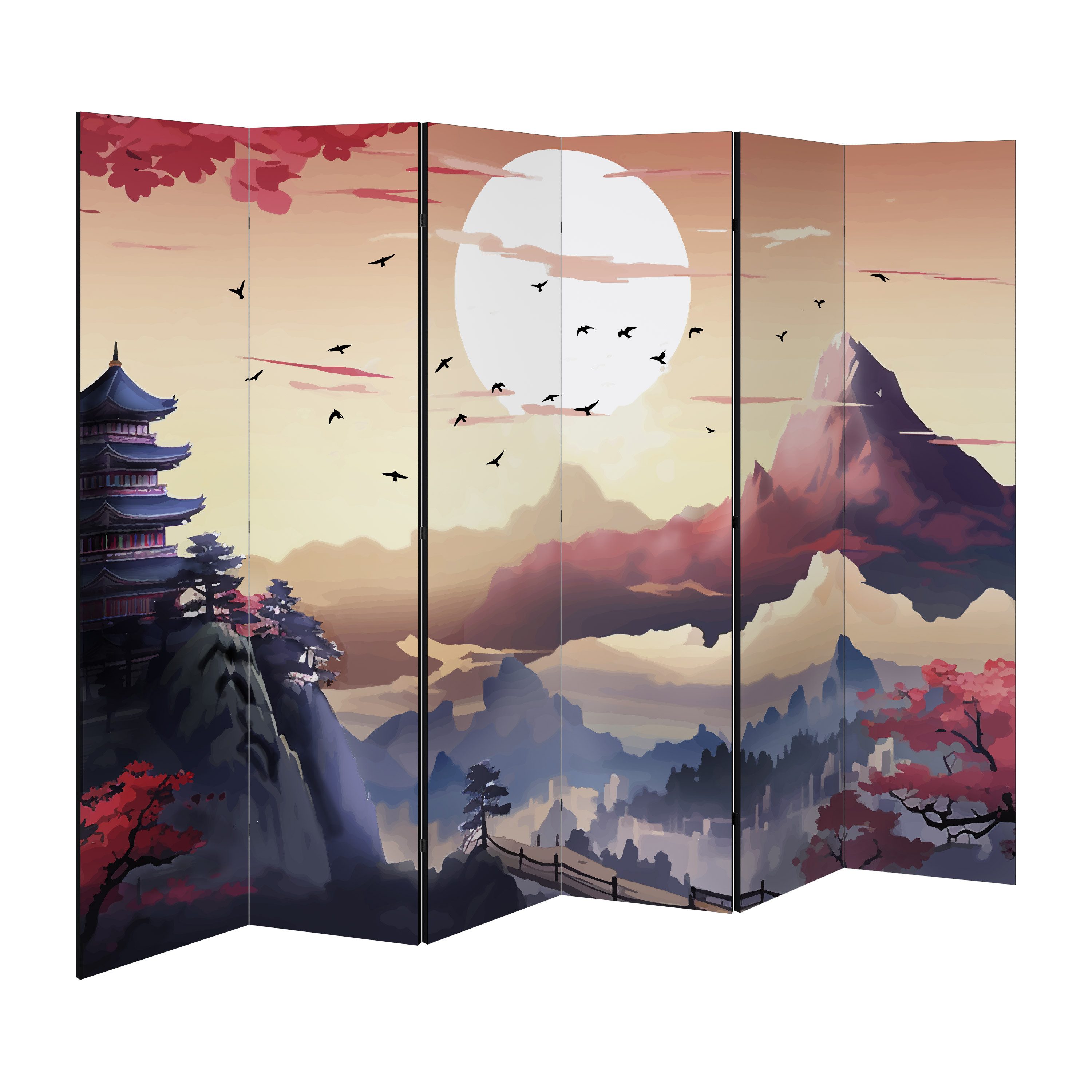 SPACEREBELS Paravent, Raumteiler - 3-teilig Raumtrenner, günstig online kaufen