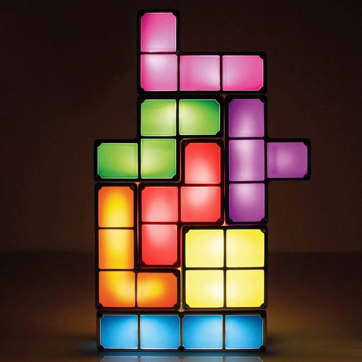 Schreibtischlampe Tisch-Leuchte Retro Goods+Gadgets Deko LED Tetris-Lampe,