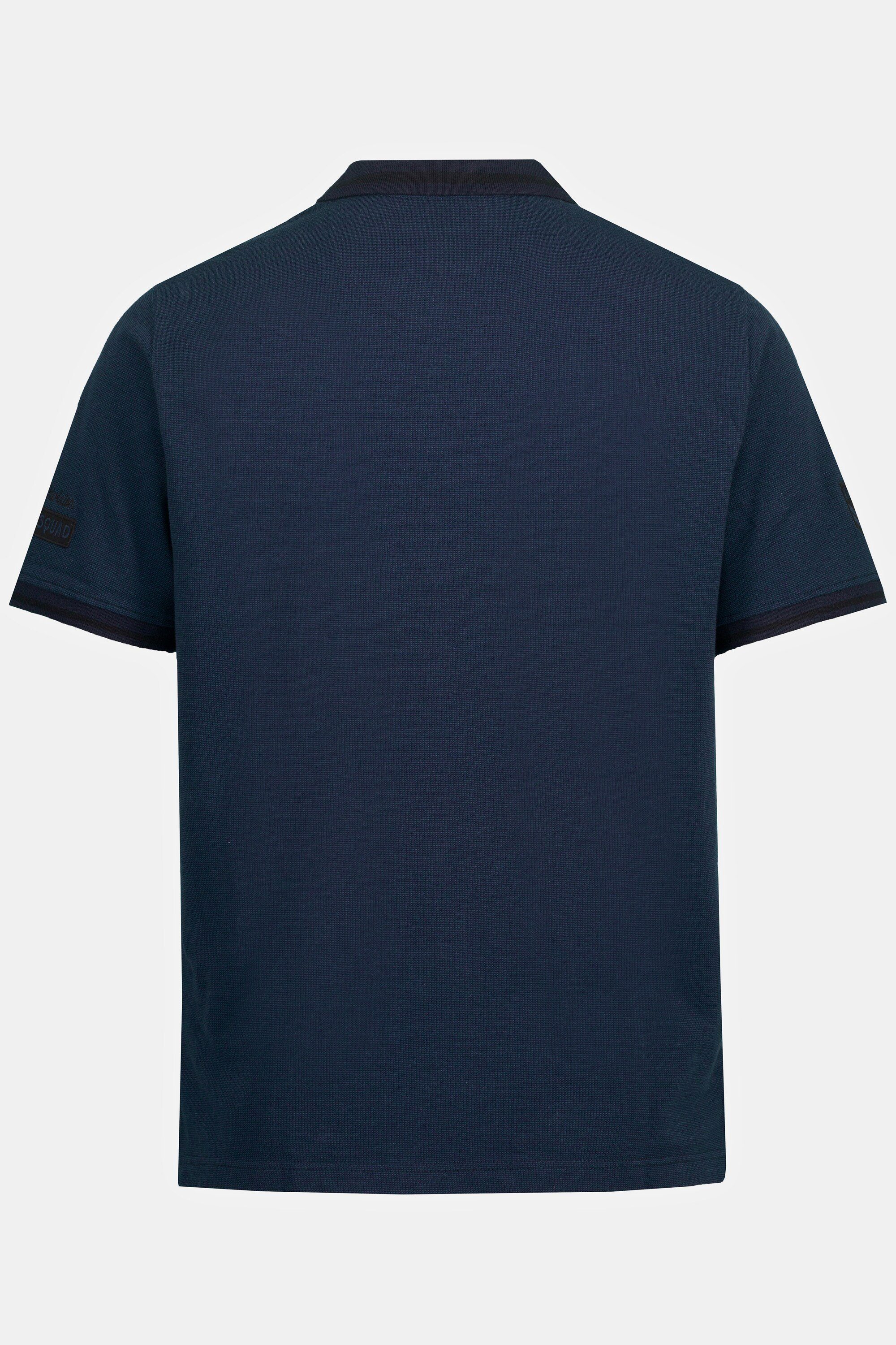 JP1880 Poloshirt Poloshirt Badges nachtblau Piqué Halbarm mattes