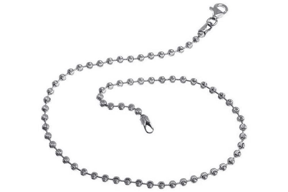 Fußkette Fußkette Kugel 2,5mm - 925 Silber, Länge wählbar von 23-30cm