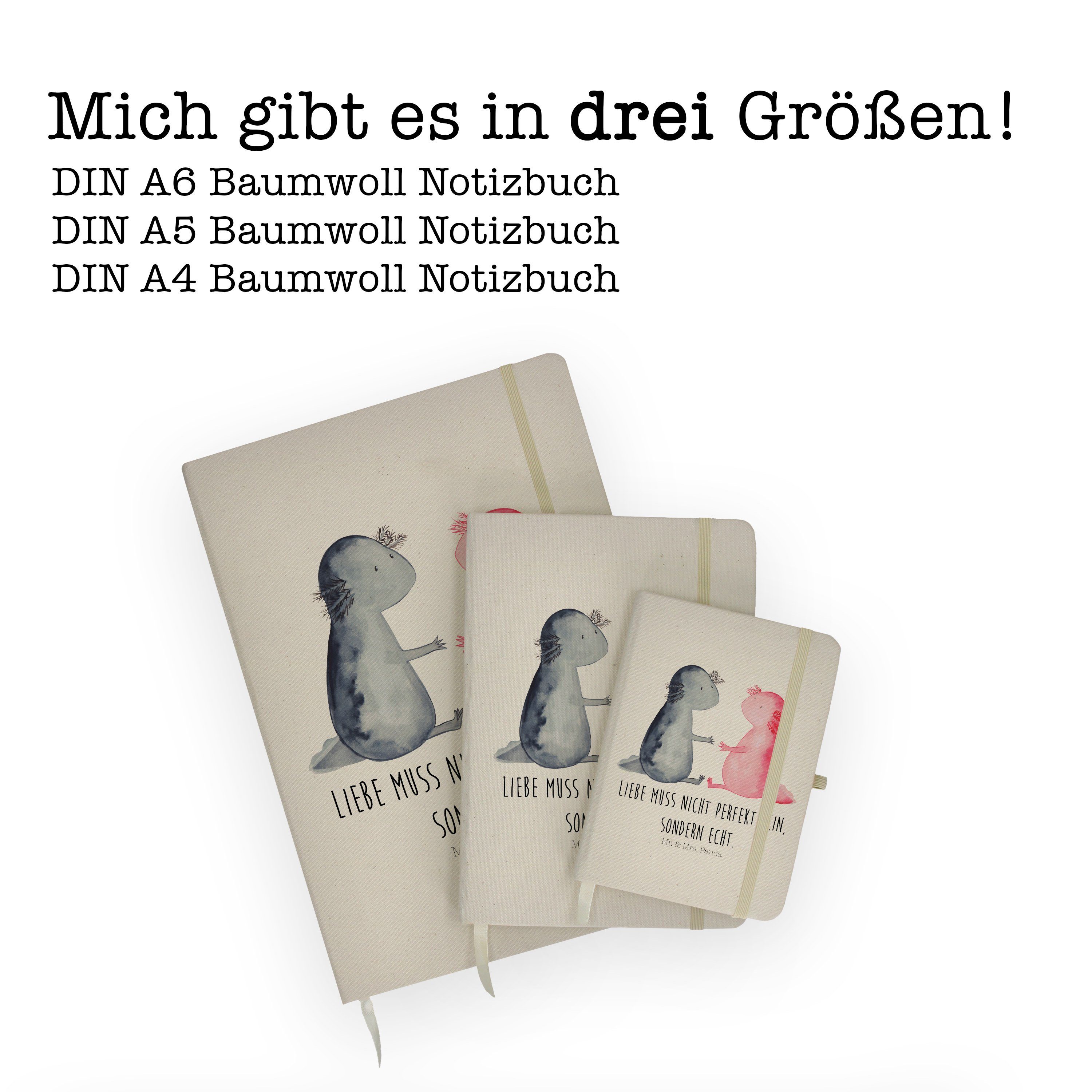 Notizbuch Panda & - Mrs. Transparent Mr. - & Panda Mrs. Axolotl Valenti Geschenk, Freund, Liebe Liebesbeweis, Mr.