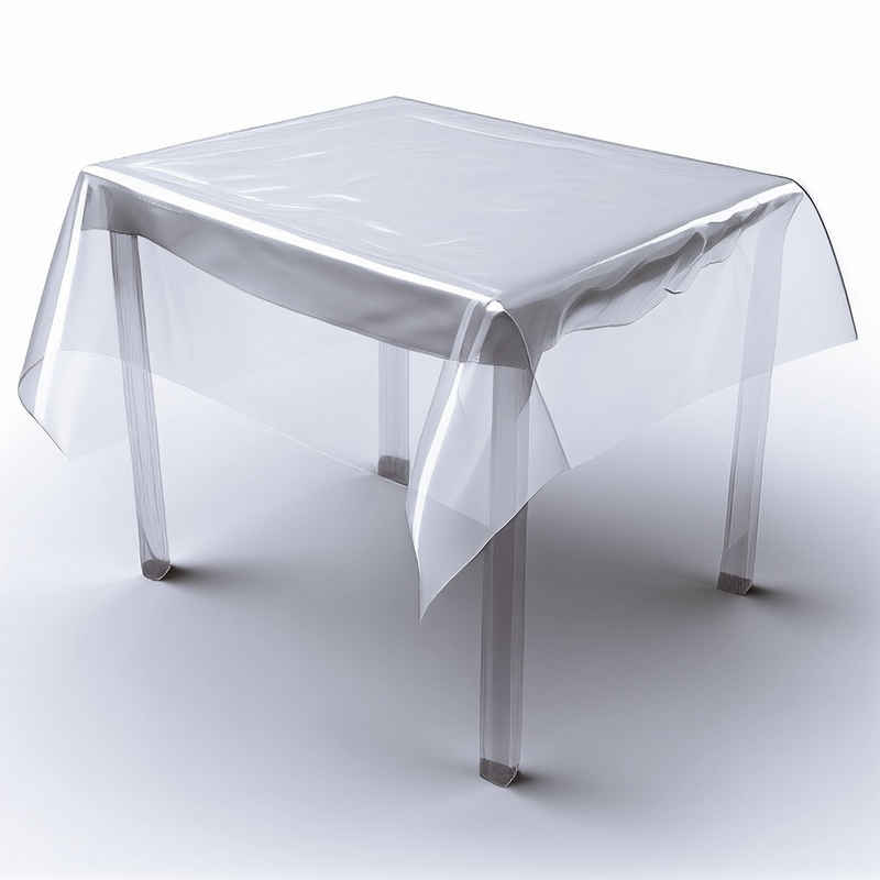 Fiora Tischdecke Transparente Tischdecke Schutzdecke Tischfolie Durchsichtig, pflegeleicht