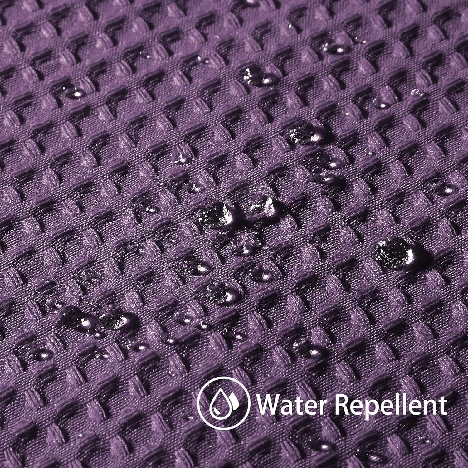 LuxusKollektion Duschvorhang Waffel Duschvorhang Textil Anti Schimmel Wasserdicht 92x182cm Lila