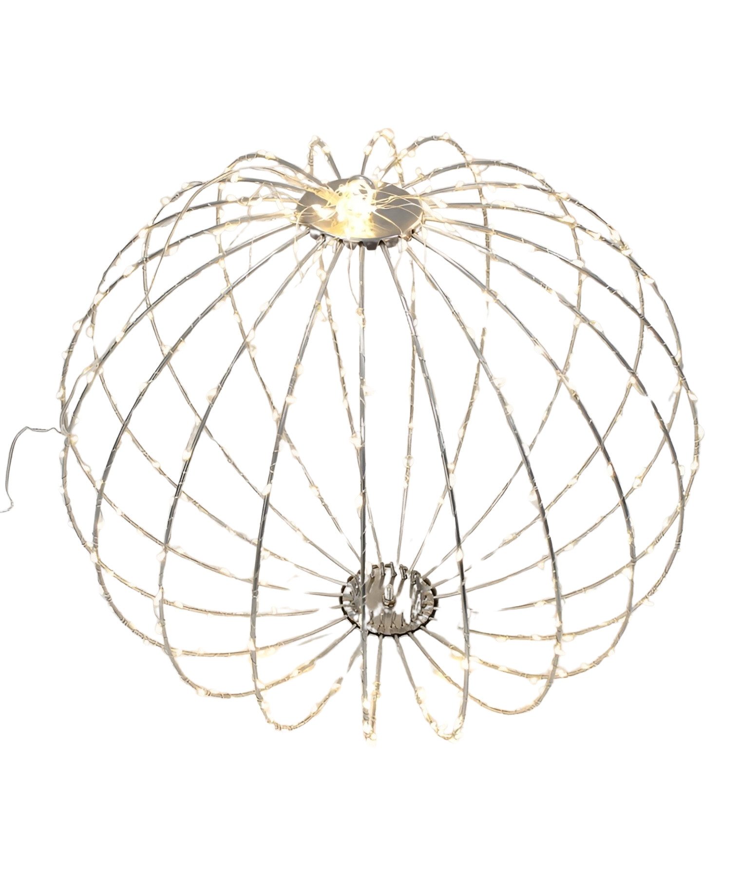 Dekoleidenschaft LED Kugelleuchte "Shine" Kugel aus Metall silber mit ca. 3 günstig online kaufen