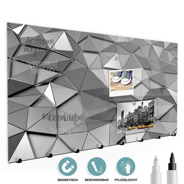 Primedeco Garderobenpaneel Magnetwand und Memoboard aus Glas Metall Oberfläche