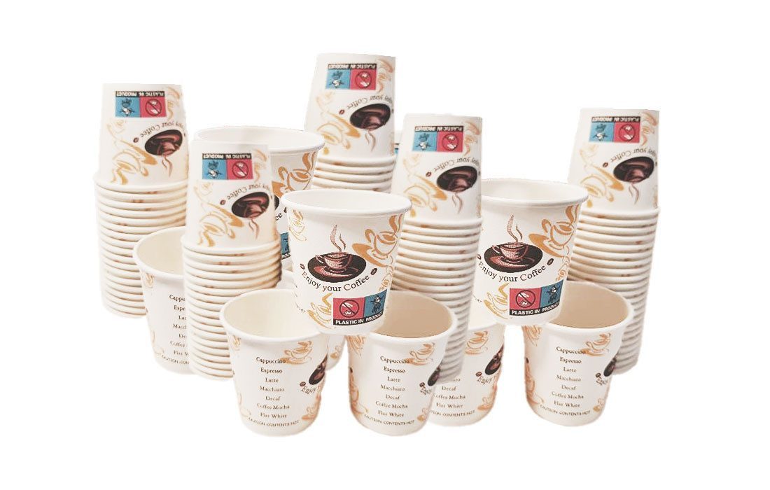 Lauroo Coffee-to-go-Becher Espresso TO GO Becher, Kaffeebecher – TO GO 100 ml, -500 Stück, 500-tlg.