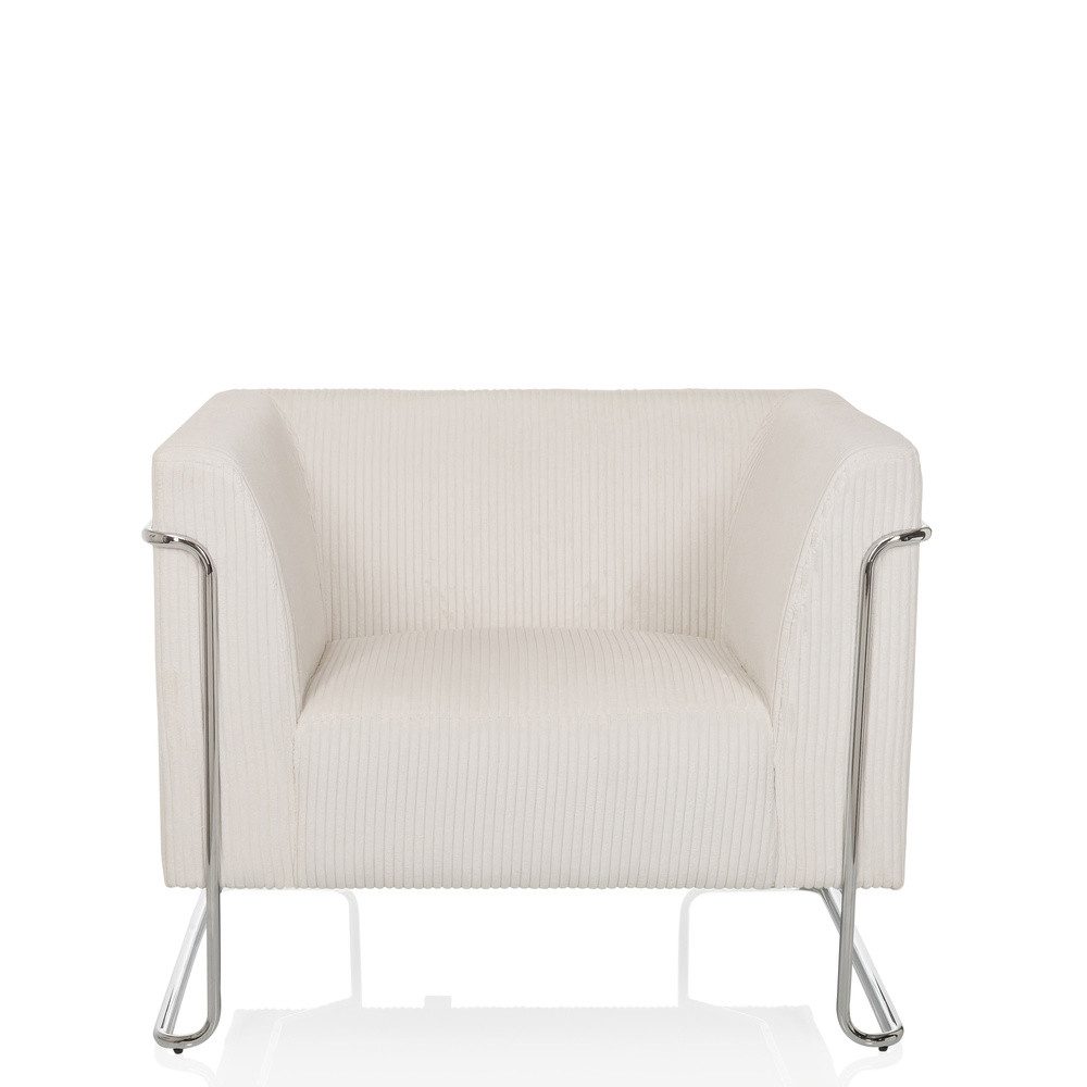 hjh LIVING Loungesessel Loungesessel Curacao Cord Stoff mit Armlehnen, Кресла Fernsehsessel gepolstert mit Metallgestell und Cord-Stoff